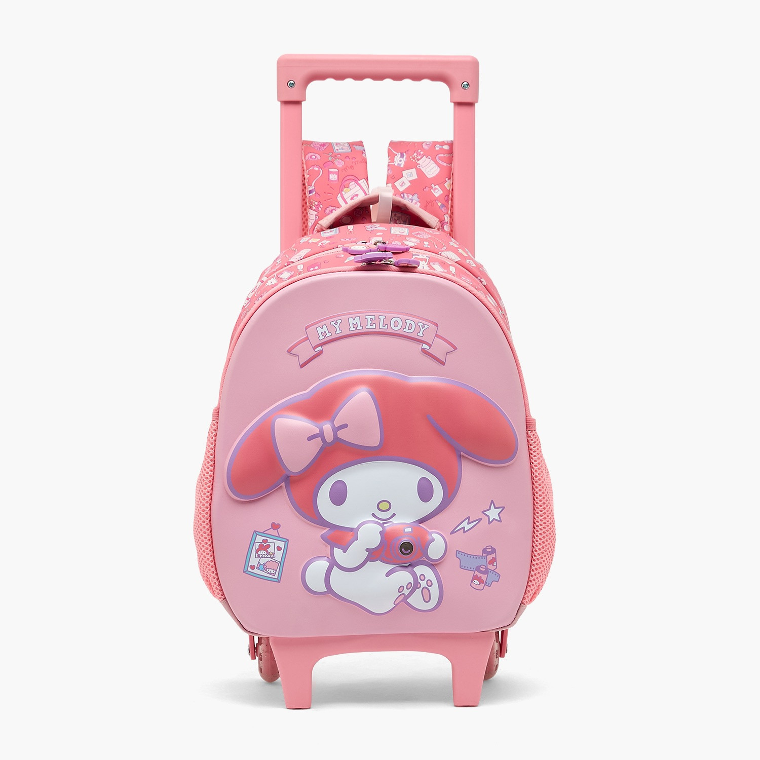 Sanrio My Melody Print Trolley Bag for Girls 3-5 Years Retractable Handle - 14 inches-school-bagsandbackpacks-trolleybags-image-1