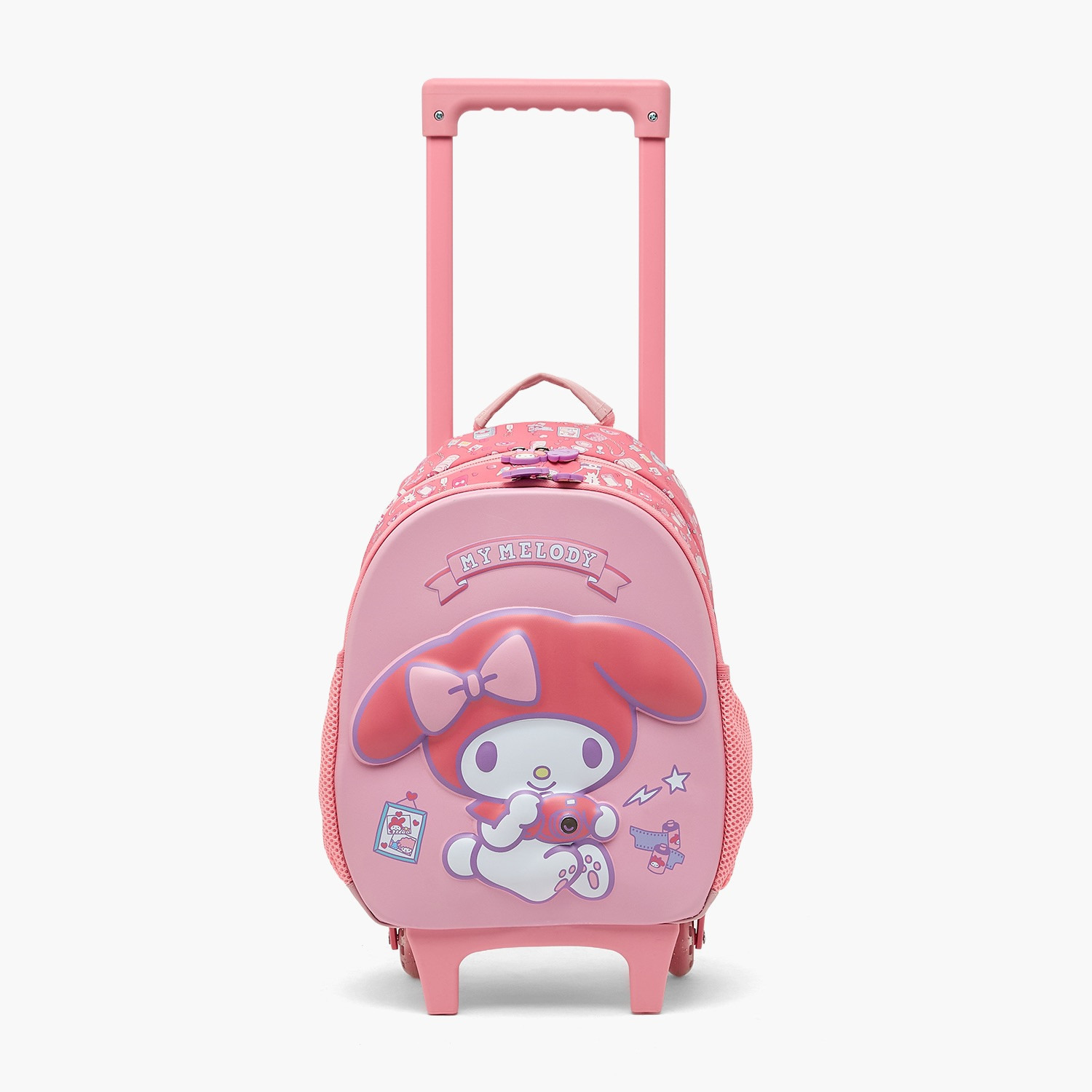Sanrio My Melody Print Trolley Bag for Girls 3-5 Years Retractable Handle - 14 inches-school-bagsandbackpacks-trolleybags-image-4