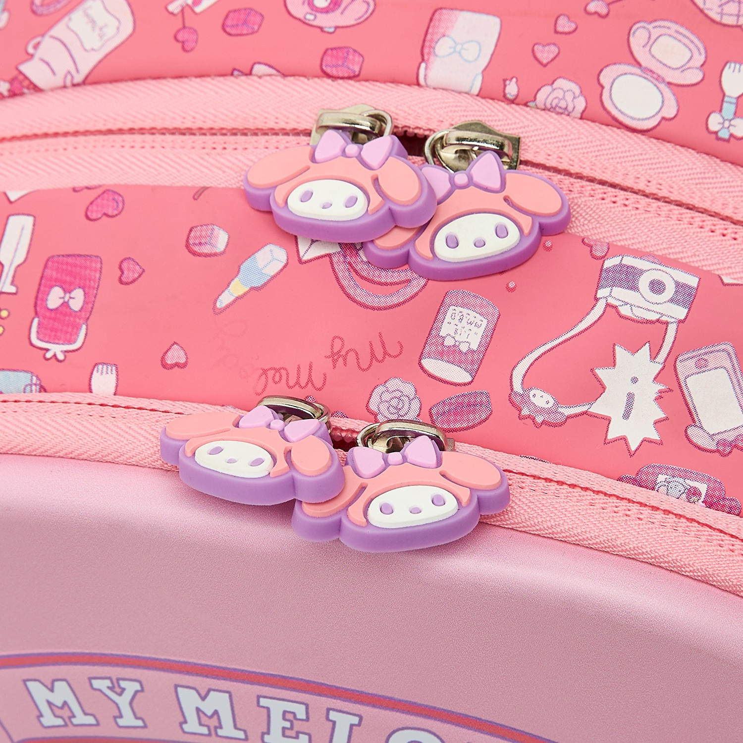 Sanrio My Melody Print Trolley Bag for Girls 3-5 Years Retractable Handle - 14 inches-school-bagsandbackpacks-trolleybags-image-6