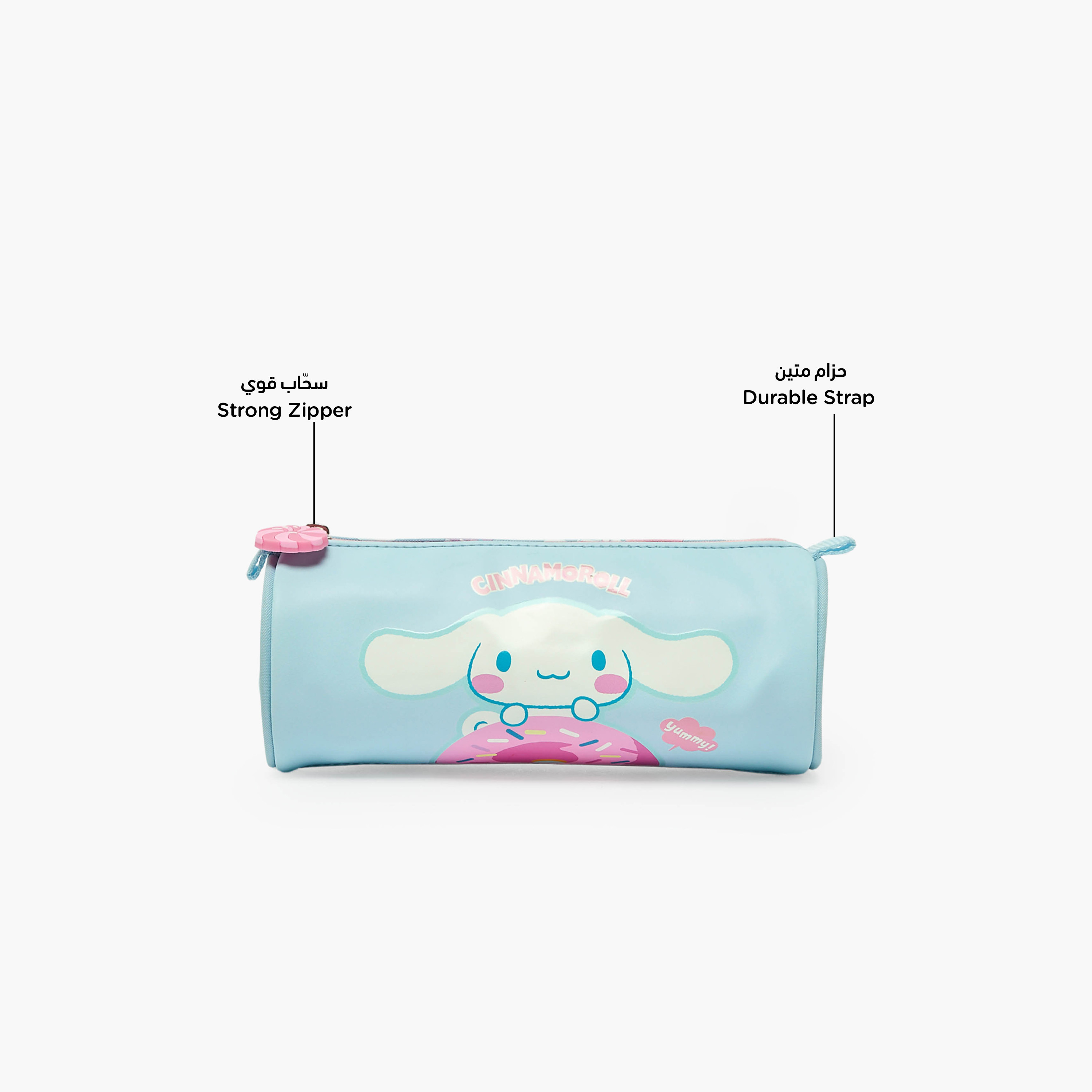 Sanrio Cinnamoroll Print Pencil Pouch with Zip Closure-school-stationery-pencilcases-image-2