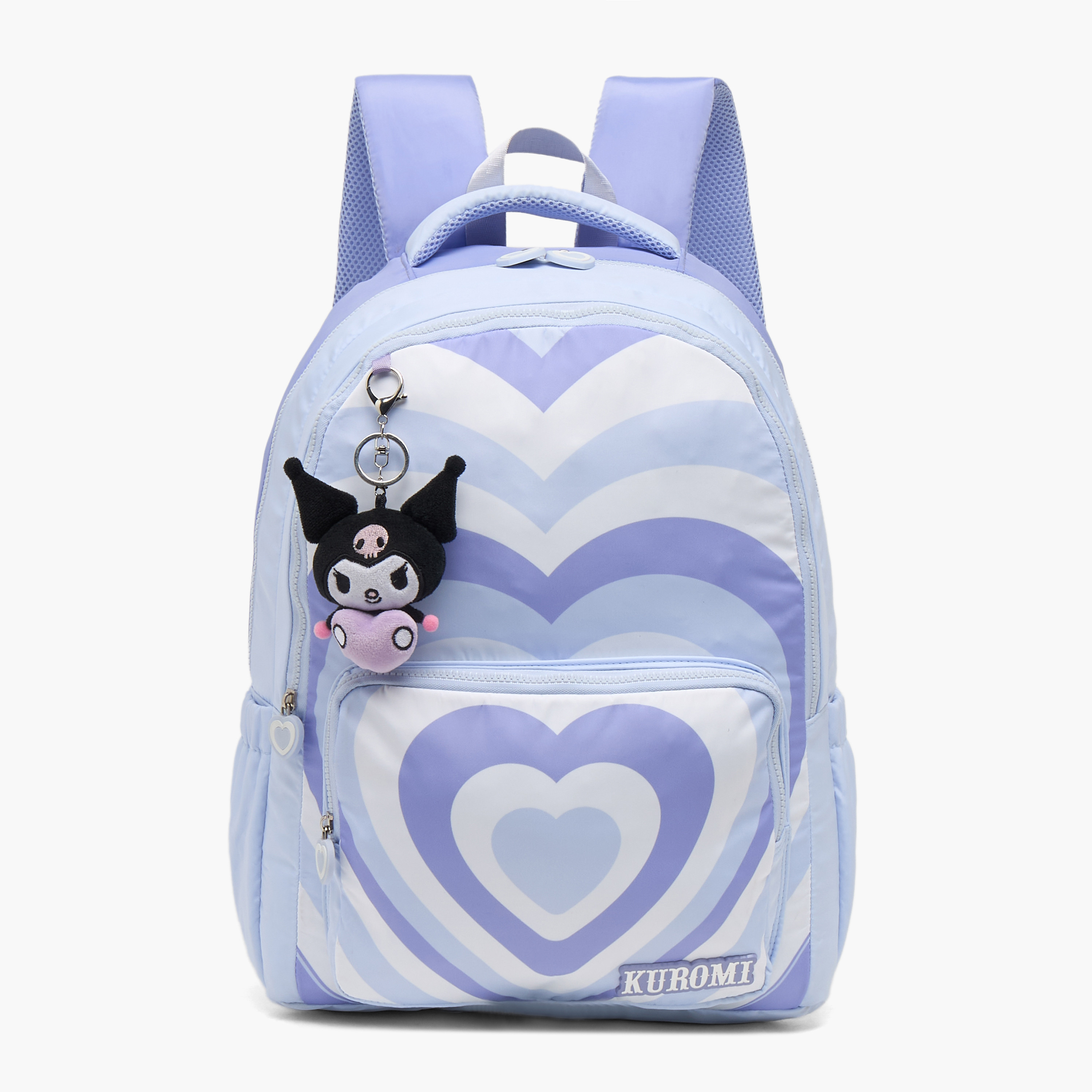 Sanrio Kuromi Charm Backpack for Girls 8-12 Years with Padded Shoulder Straps - 17 inches-school-bagsandbackpacks-backpacks-image-1