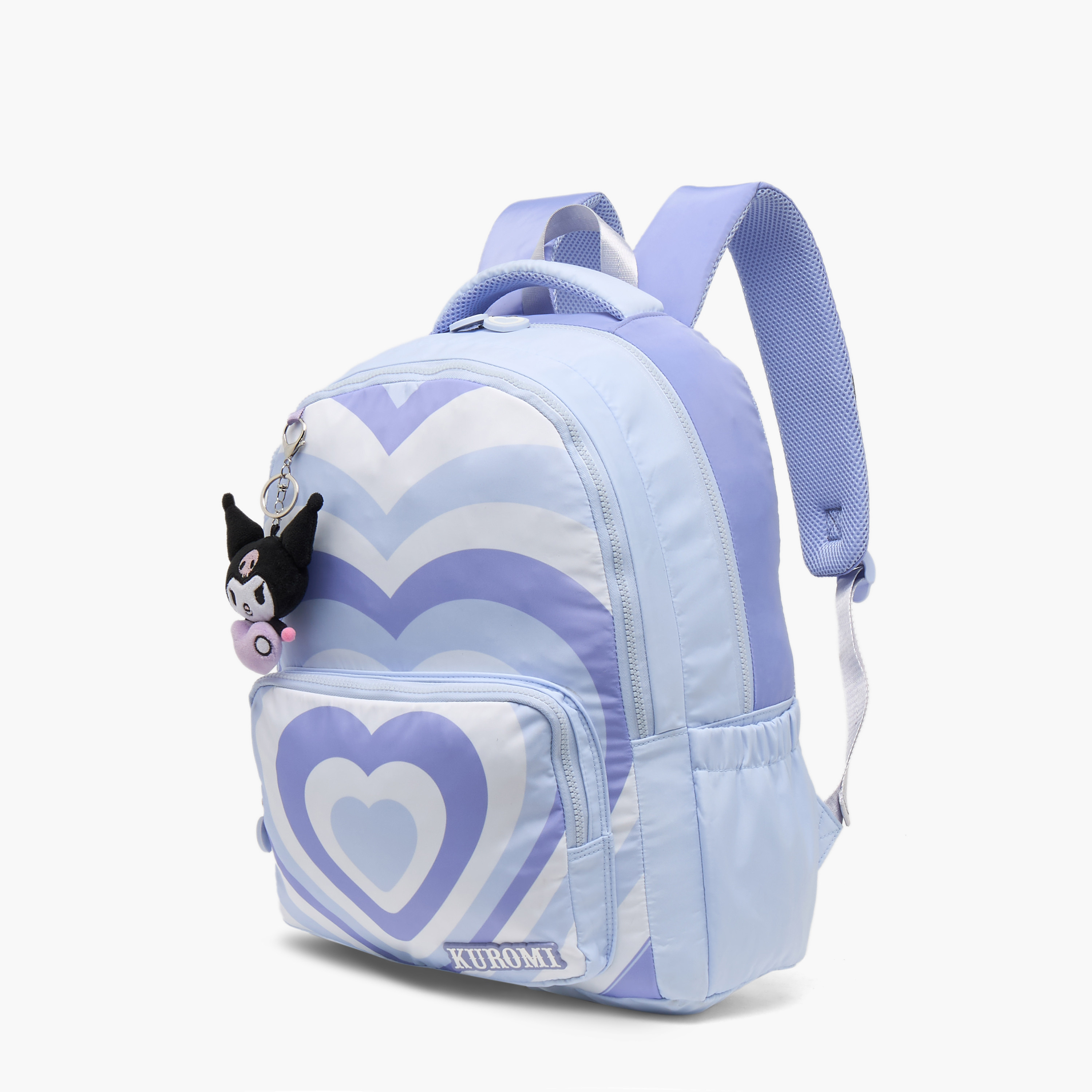 Sanrio Kuromi Charm Backpack for Girls 8-12 Years with Padded Shoulder Straps - 17 inches-school-bagsandbackpacks-backpacks-image-8