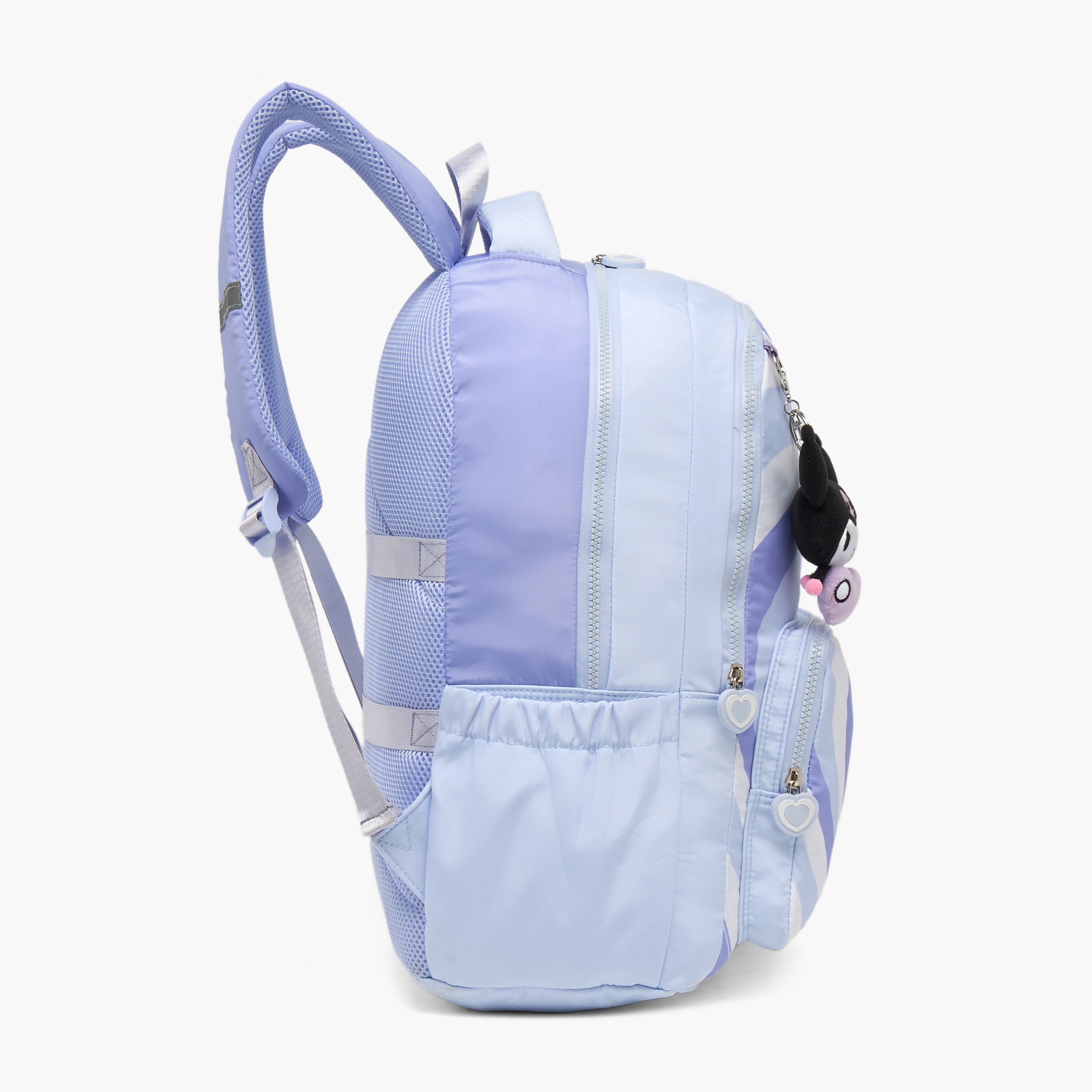 Sanrio Kuromi Charm Backpack for Girls 8-12 Years with Padded Shoulder Straps - 17 inches-school-bagsandbackpacks-backpacks-image-9