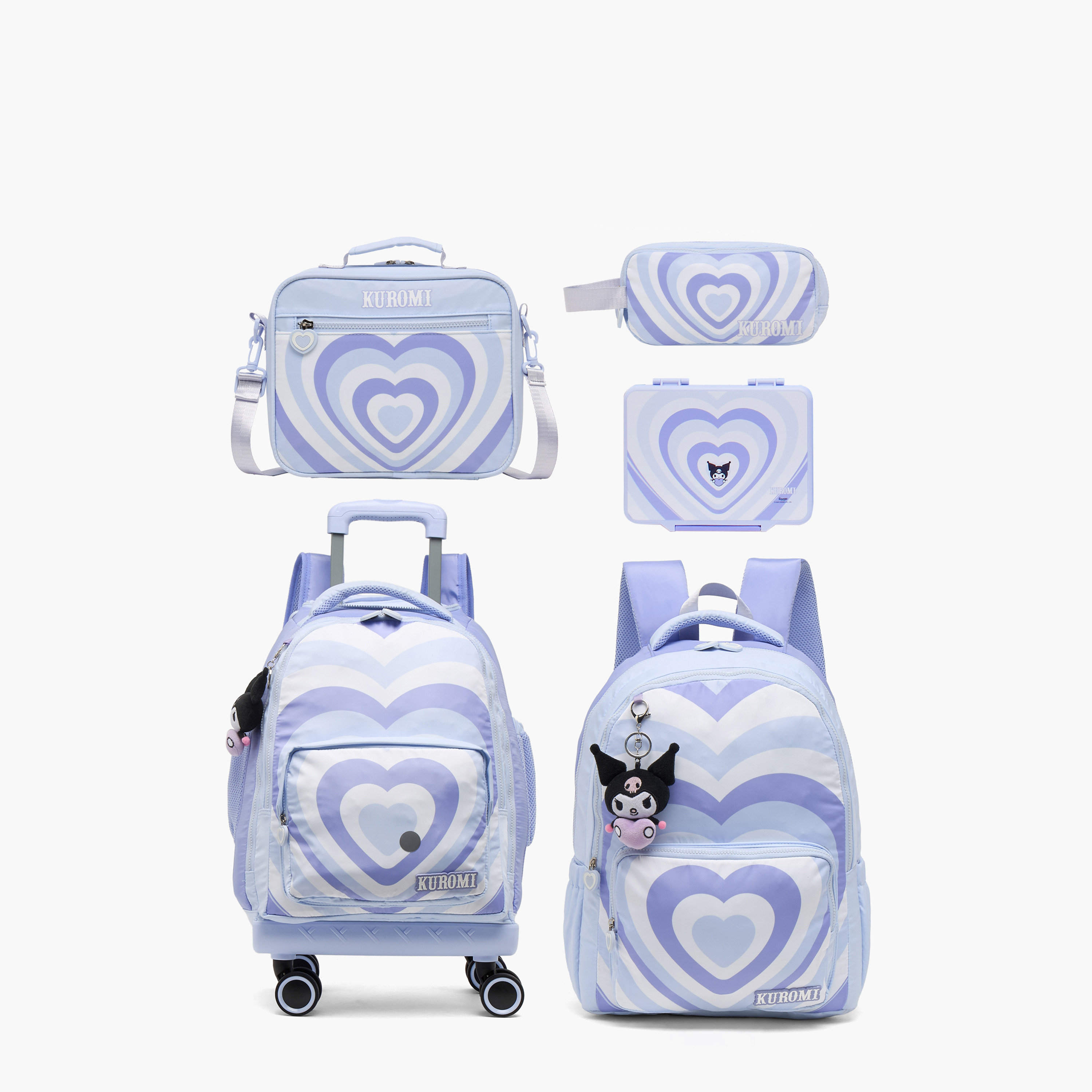 شنطة غداء بطبعات كورومي للبنات من 8 إلى 12 سنة بحزام قابل للفصل من سانريو-school-lunchessentials-lunchbags-image-11