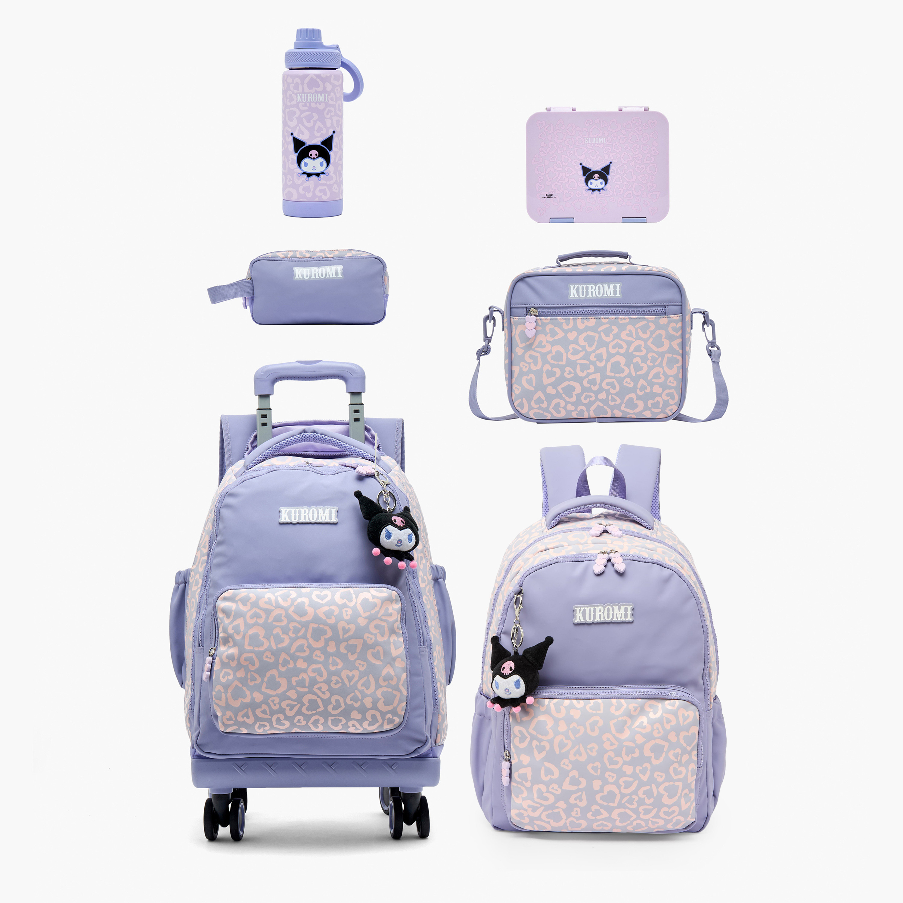 Sanrio Kuromi Print Backpack for Girls 8-13 Years with Adjustable Shoulder Straps - 17 inches-school-bagsandbackpacks-backpacks-image-10