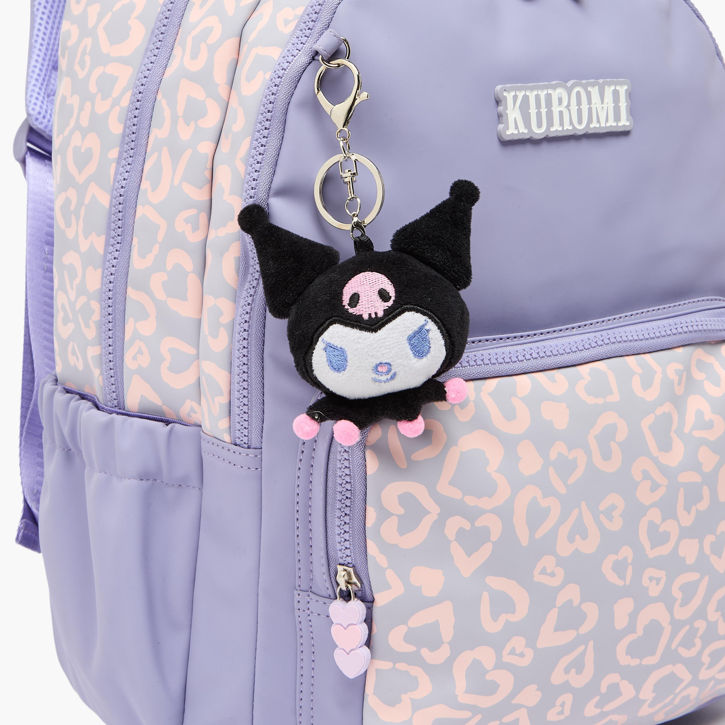 Sanrio Kuromi Print Backpack for Girls 8-13 Years with Adjustable Shoulder Straps - 17 inches-school-bagsandbackpacks-backpacks-image-7