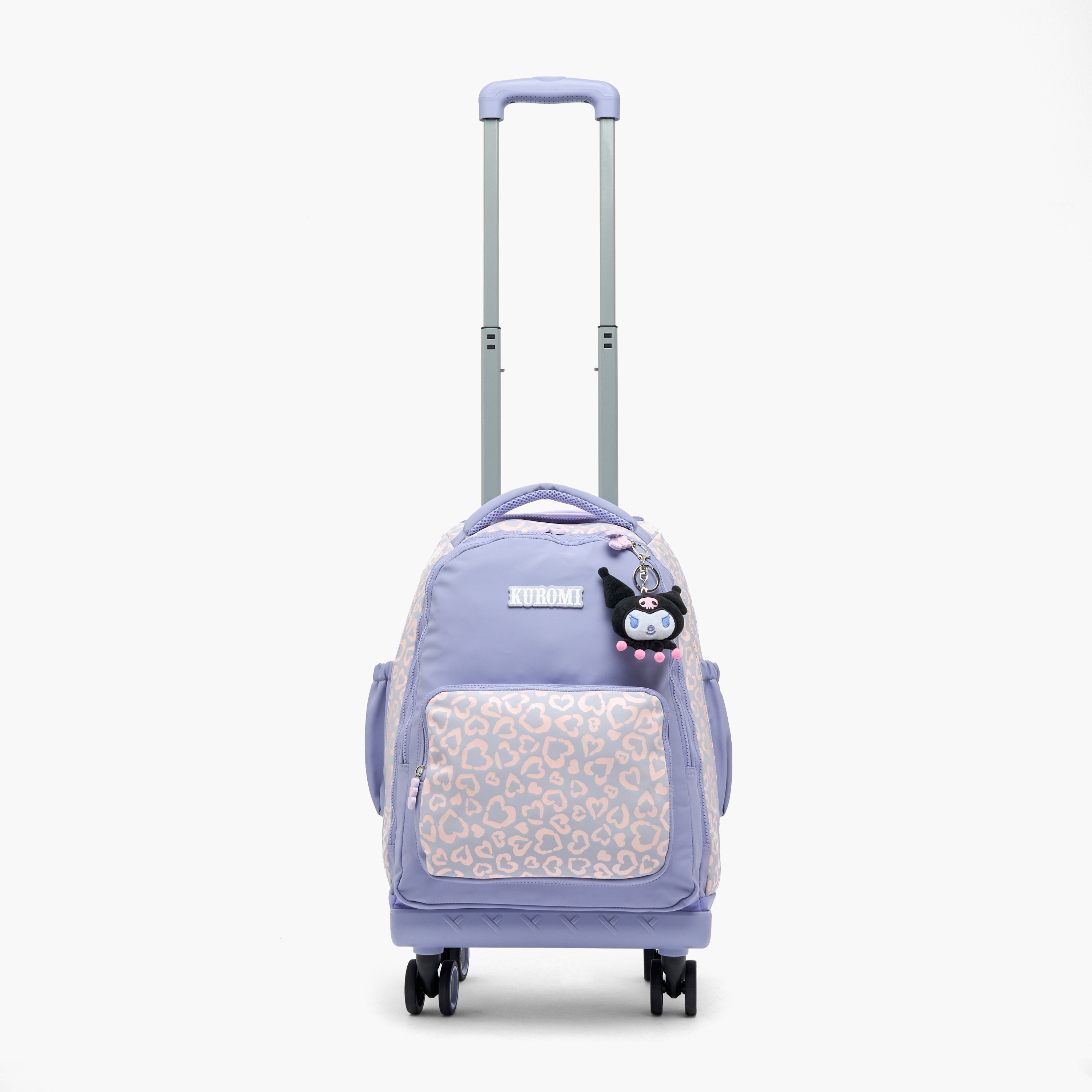 شنطة ترولي بطبعات كورومي للبنات 8-12 سنة مع عجلات متينة من سانريو - 18 بوصة-school-bagsandbackpacks-trolleybags-image-2