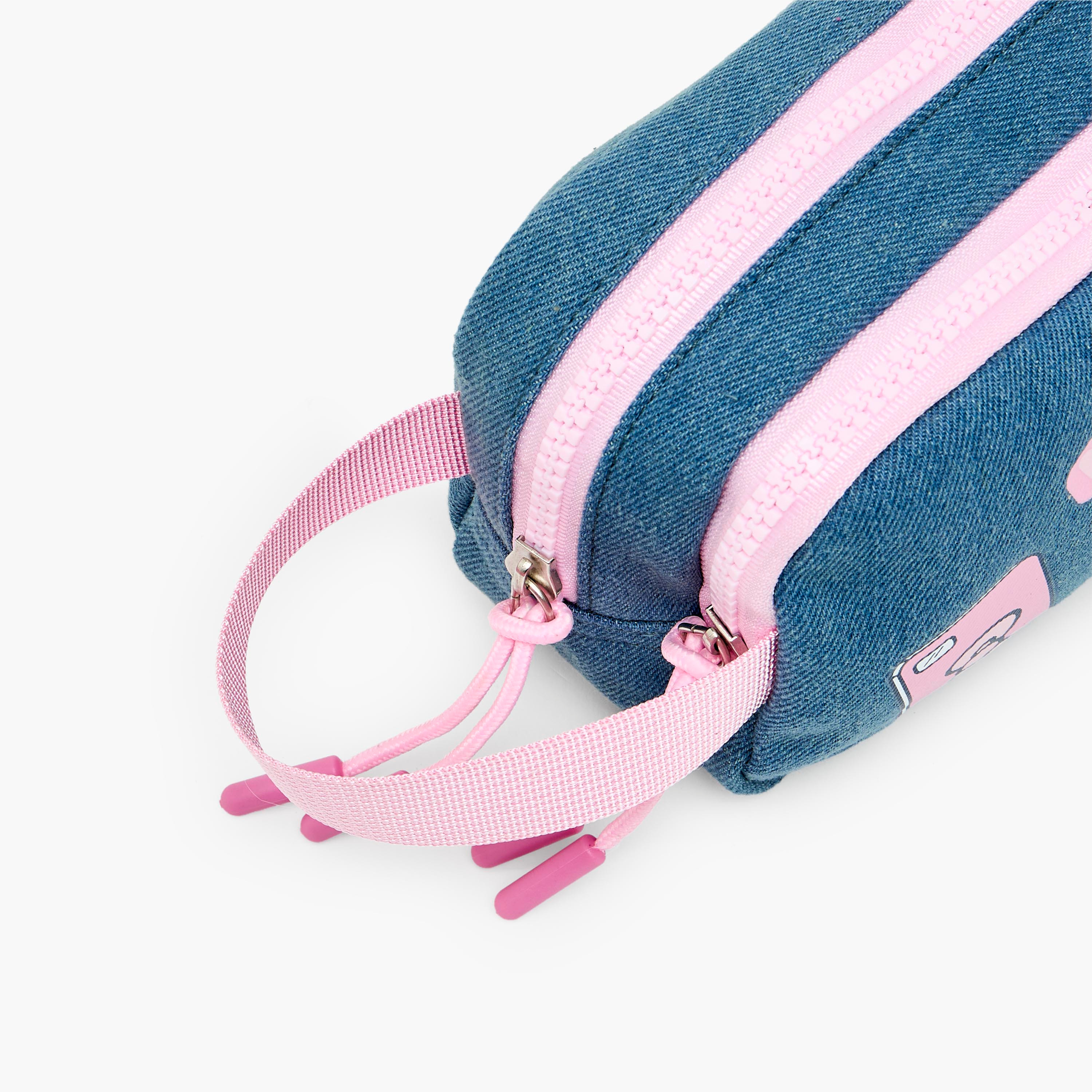 مقلمة بقسمين وطبعات هالو كيتي من سانريو-school-stationery-pencilcases-image-6