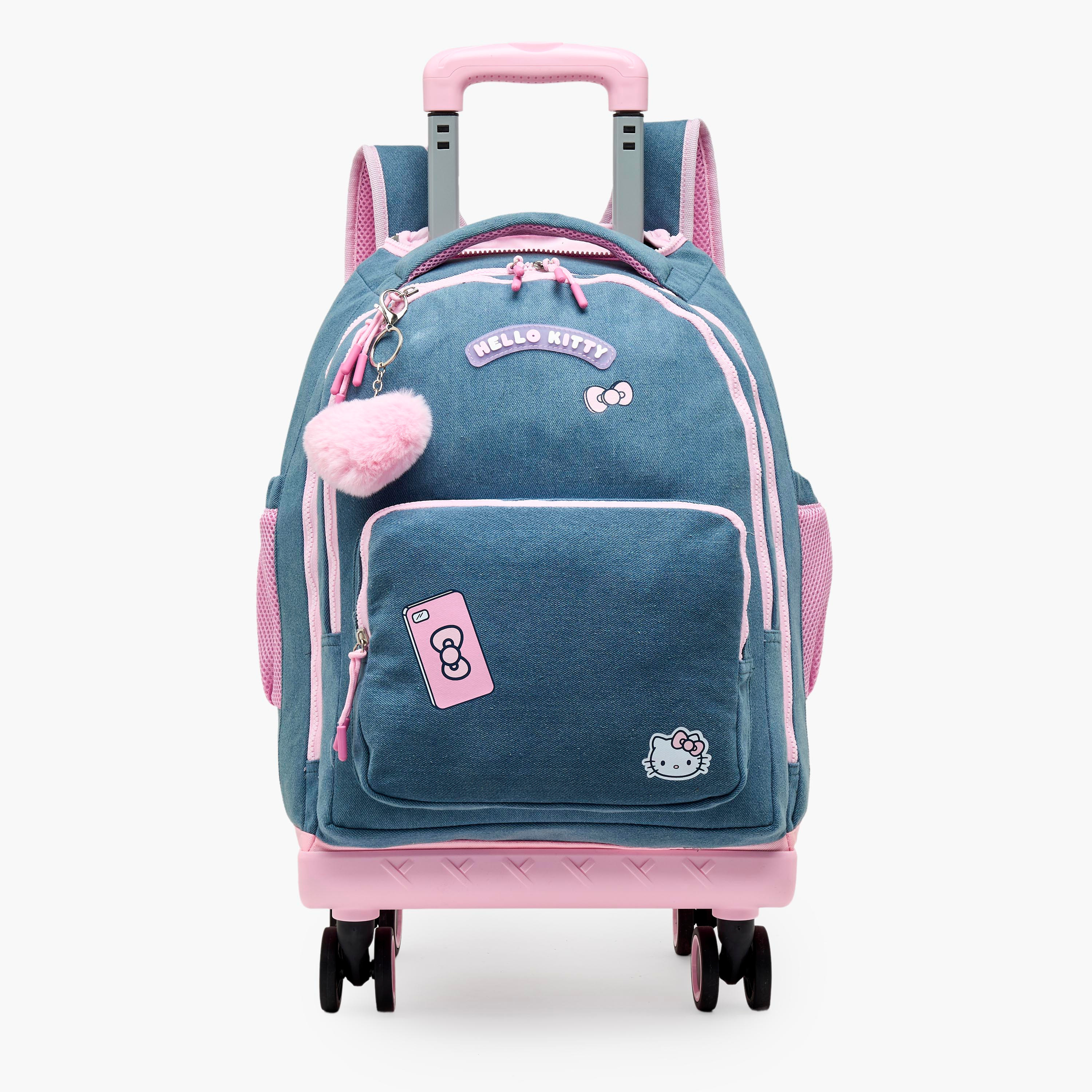 Sanrio Hello Kitty Print Trolley Bag for Girls 8-12 Years Retractable Handle - 18 inches-school-bagsandbackpacks-trolleybags-image-1