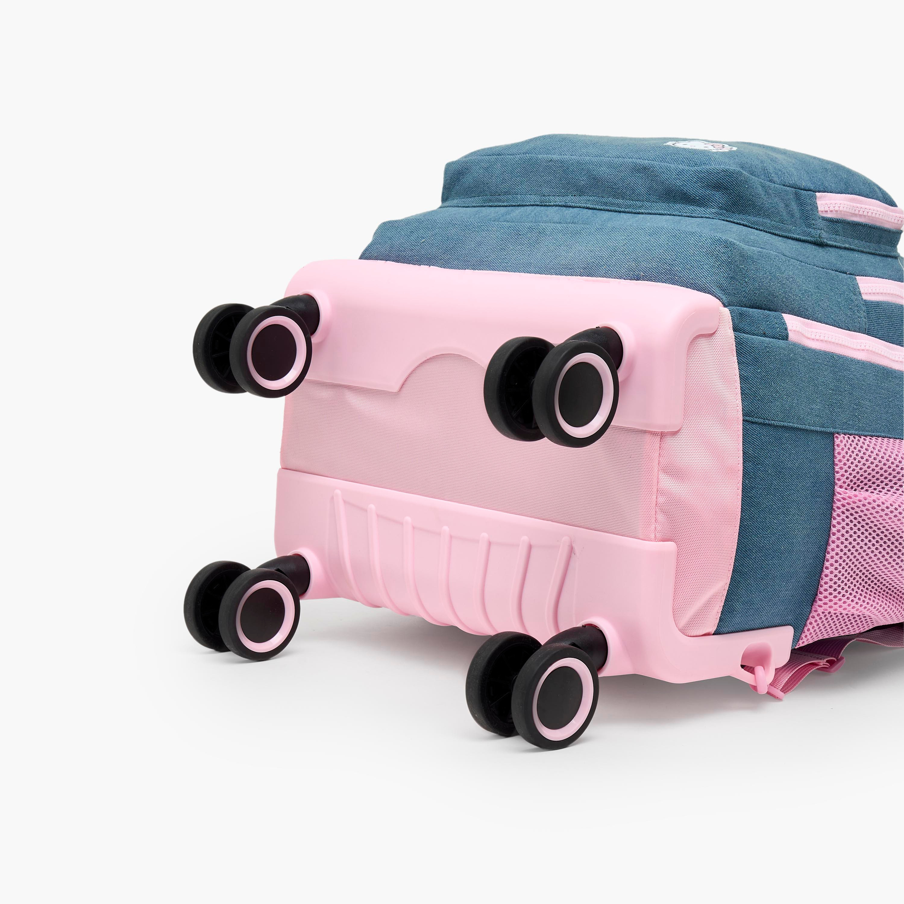 Sanrio Hello Kitty Print Trolley Bag for Girls 8-12 Years Retractable Handle - 18 inches-school-bagsandbackpacks-trolleybags-image-12