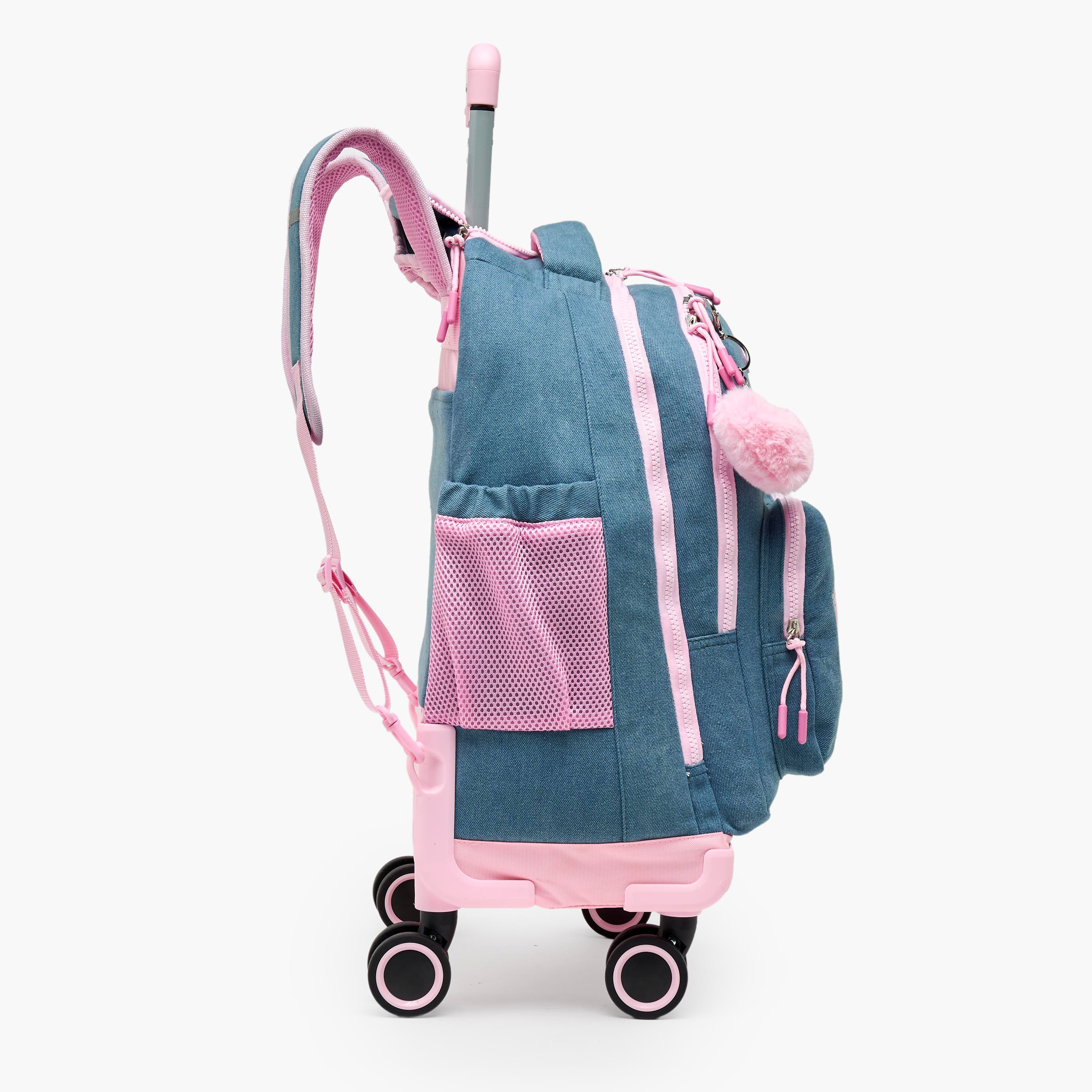 Sanrio Hello Kitty Print Trolley Bag for Girls 8-12 Years Retractable Handle - 18 inches-school-bagsandbackpacks-trolleybags-image-9