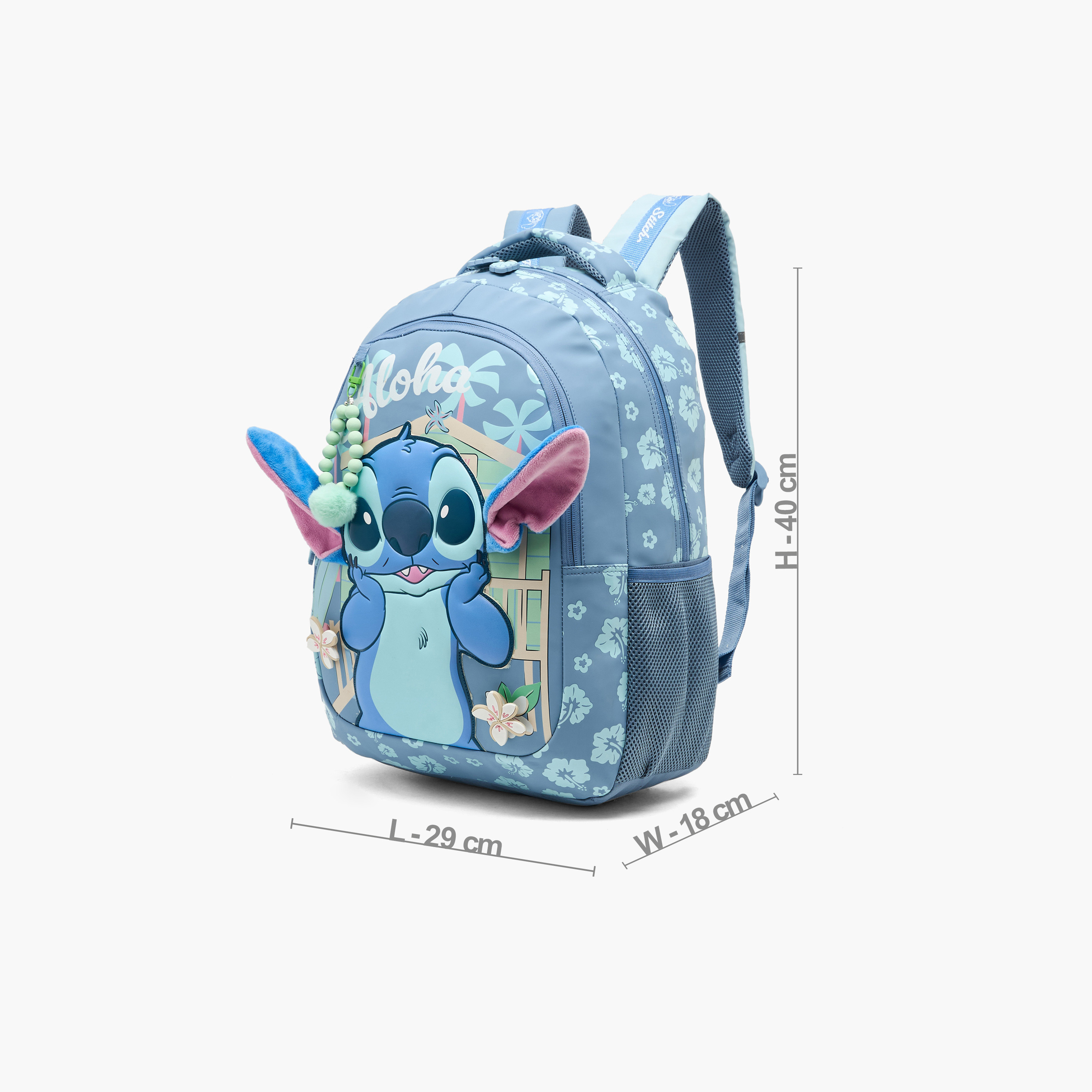 Disney Stitch Applique Backpack for Girls 5-8 Years with Padded Shoulder Straps - 16 inches-school-bagsandbackpacks-backpacks-image-10
