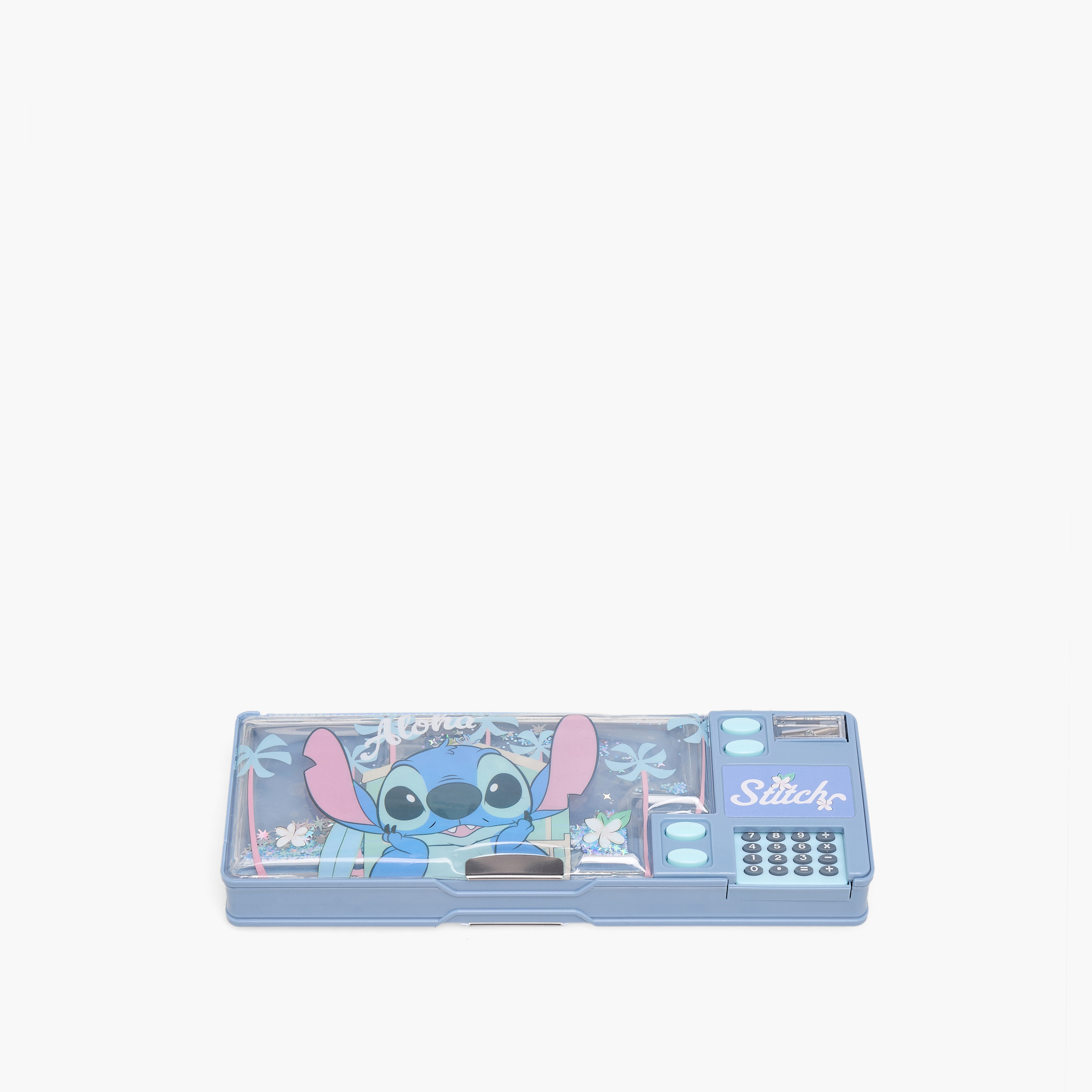 Disney Stitch Print Pencil Case with Calculator-school-stationery-pencilcases-image-1