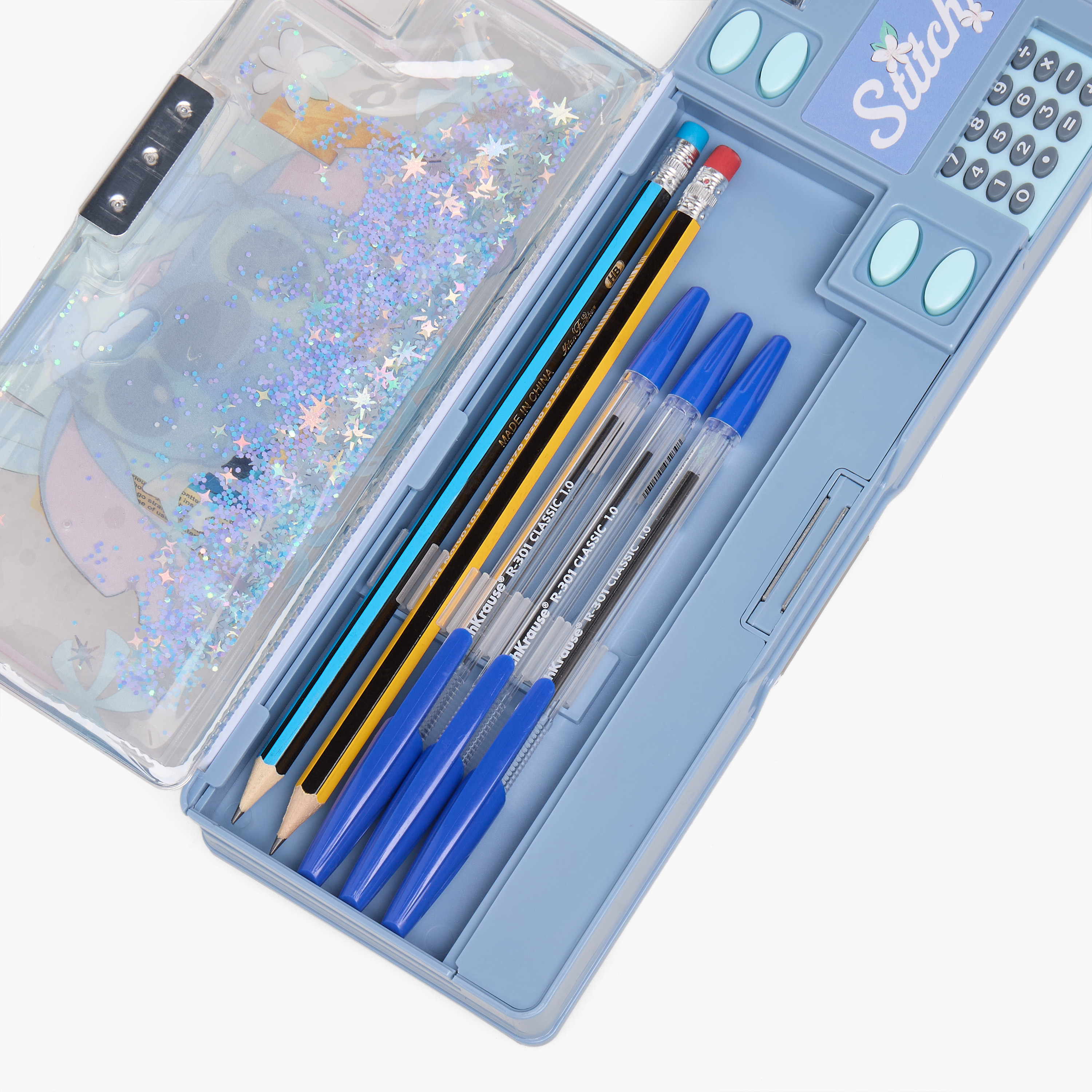 Disney Stitch Print Pencil Case with Calculator-school-stationery-pencilcases-image-8