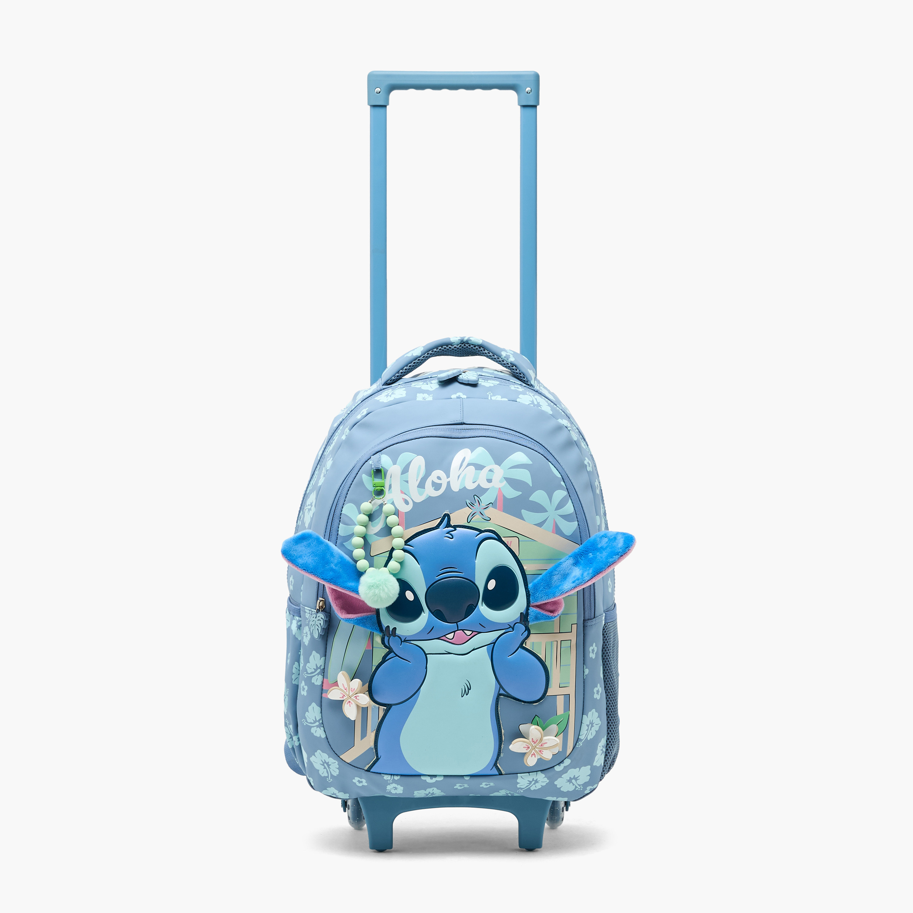Disney Stitch Print Trolley Bag for Girls 5-8 Years Retractable Handle - 16 inches-school-bagsandbackpacks-trolleybags-image-5