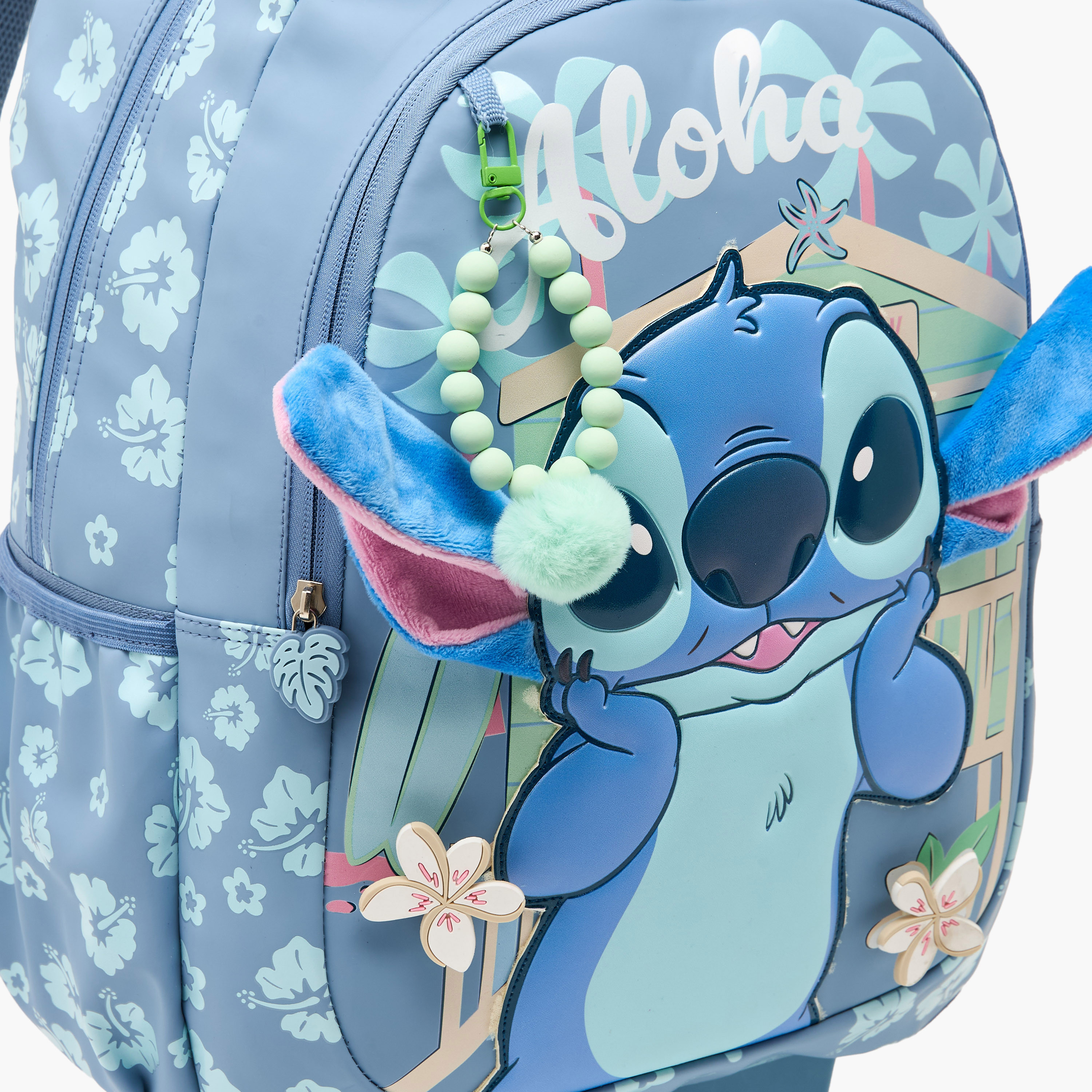 Disney Stitch Print Trolley Bag for Girls 5-8 Years Retractable Handle - 16 inches-school-bagsandbackpacks-trolleybags-image-6
