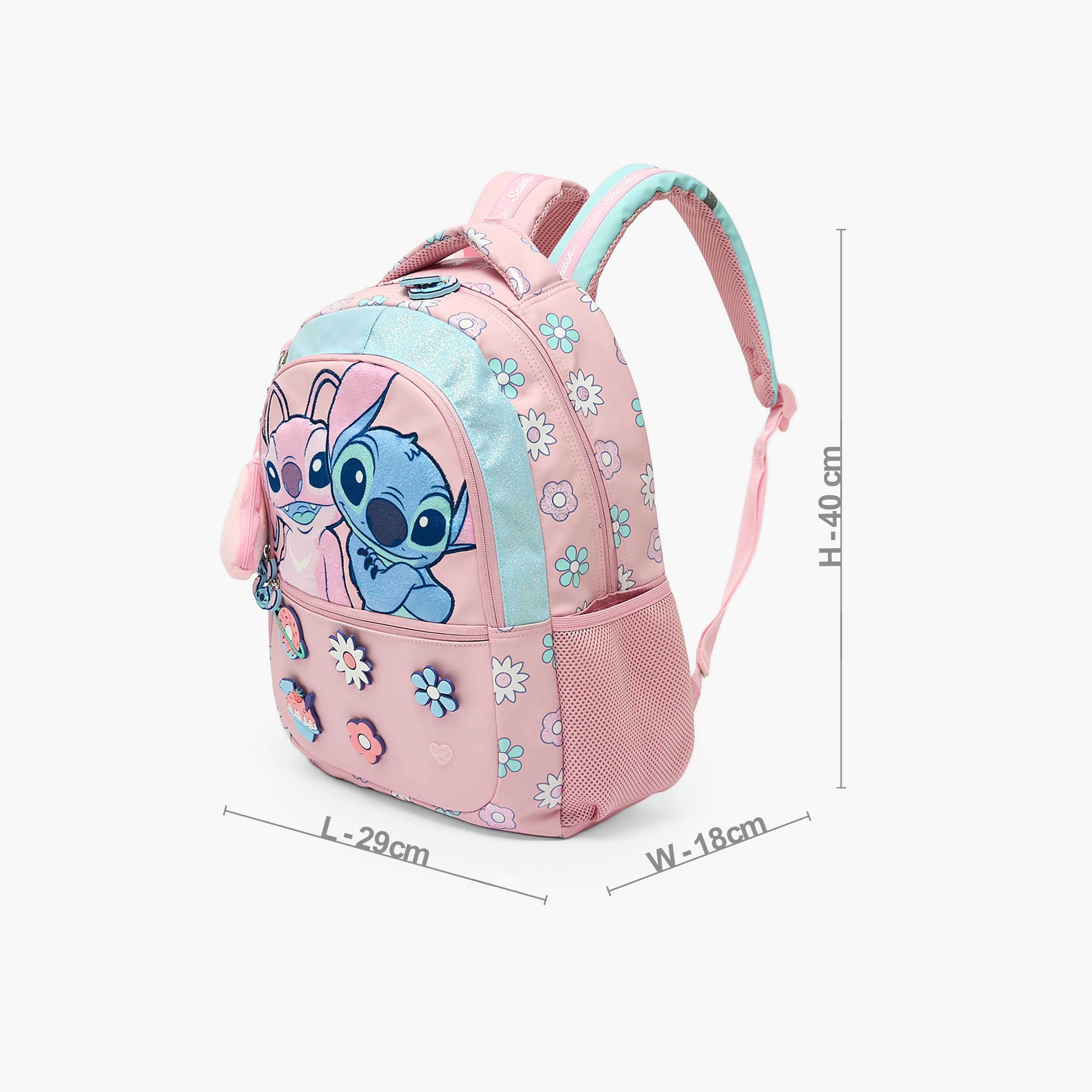 Disney Stitch Print Backpack for Girls 5-8 Years with Padded Straps - 16 inches-school-bagsandbackpacks-backpacks-image-8