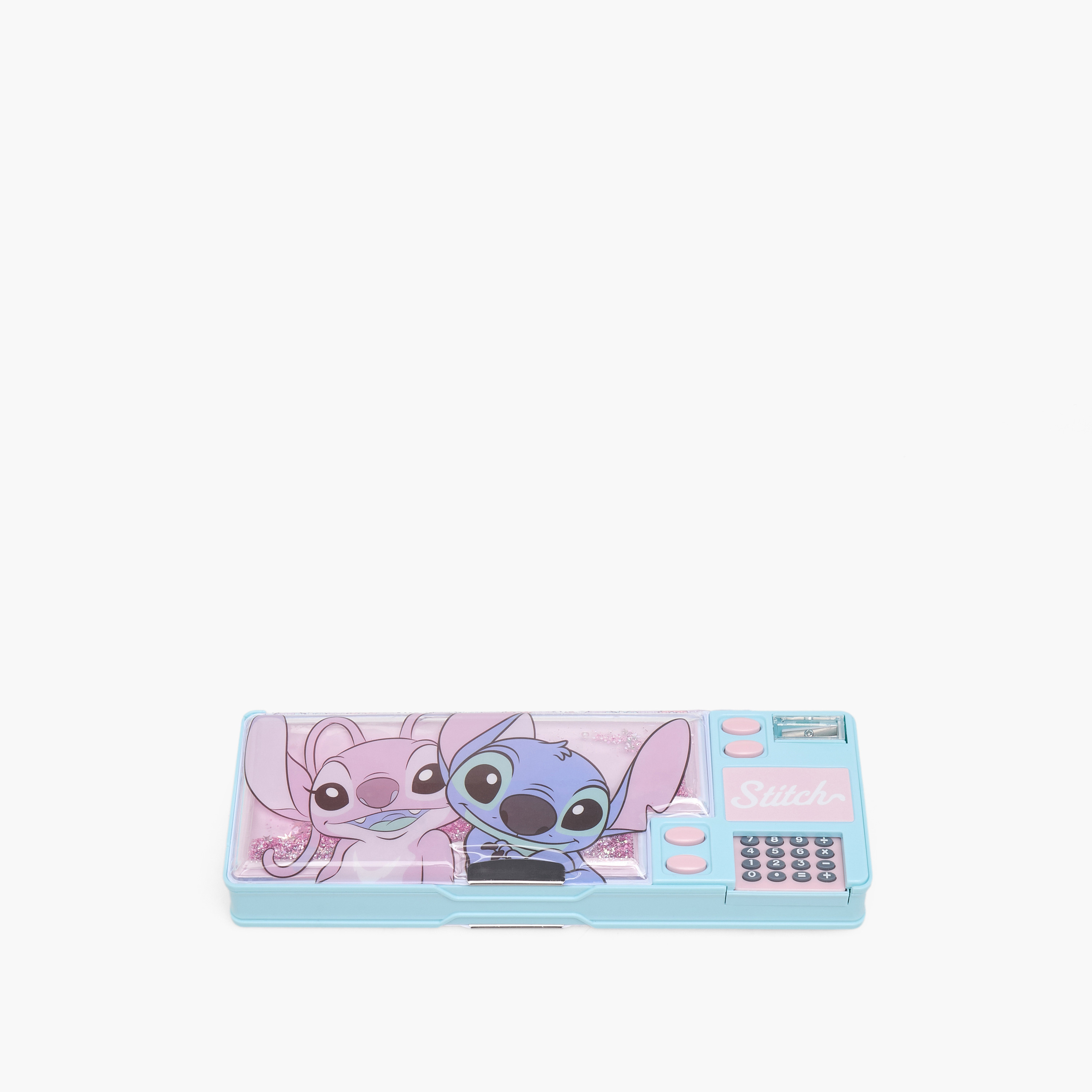 مقلمة بطبعات ستيتش وآنجل مع آلة حاسبة من ديزني-school-stationery-pencilcases-image-1