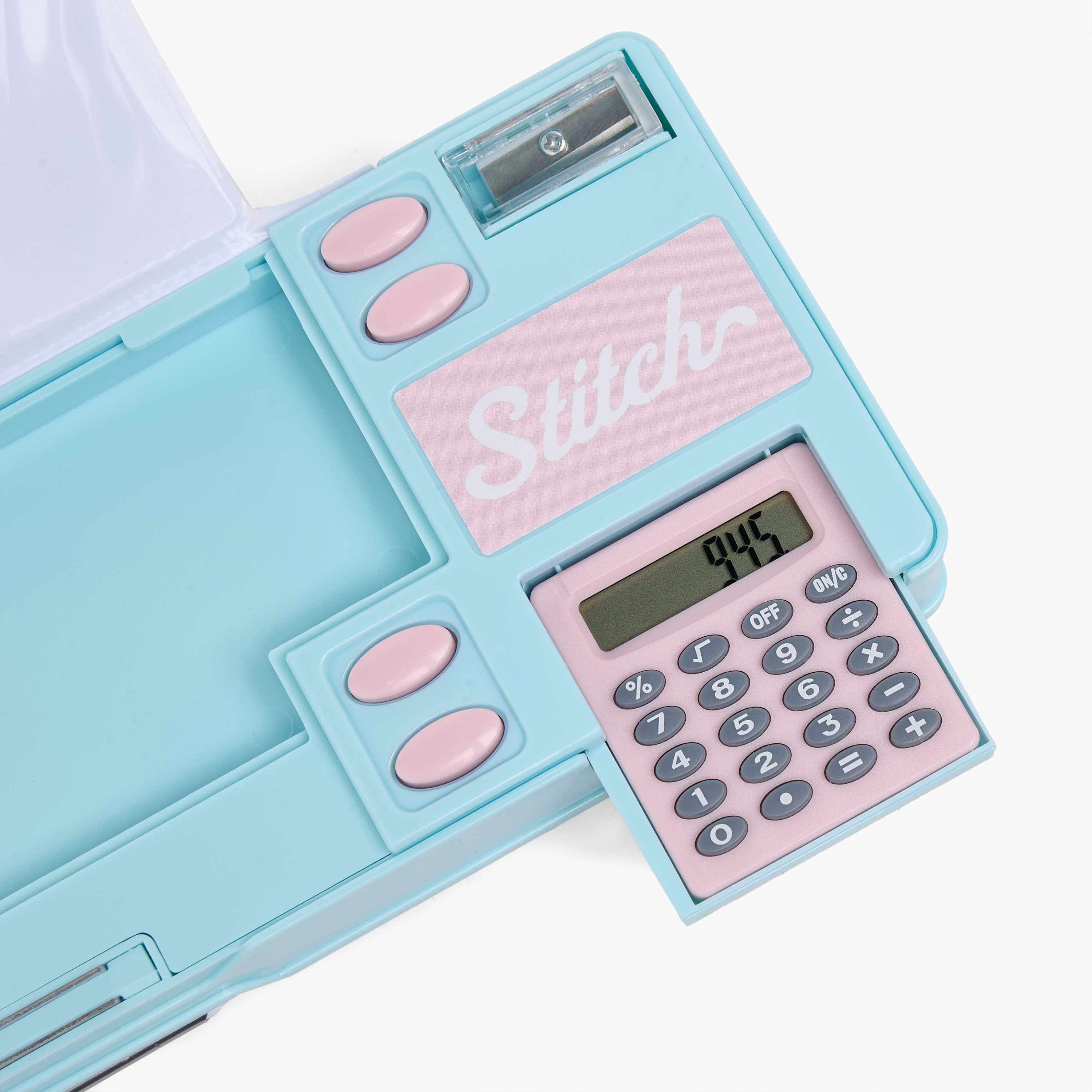 مقلمة بطبعات ستيتش وآنجل مع آلة حاسبة من ديزني-school-stationery-pencilcases-image-6