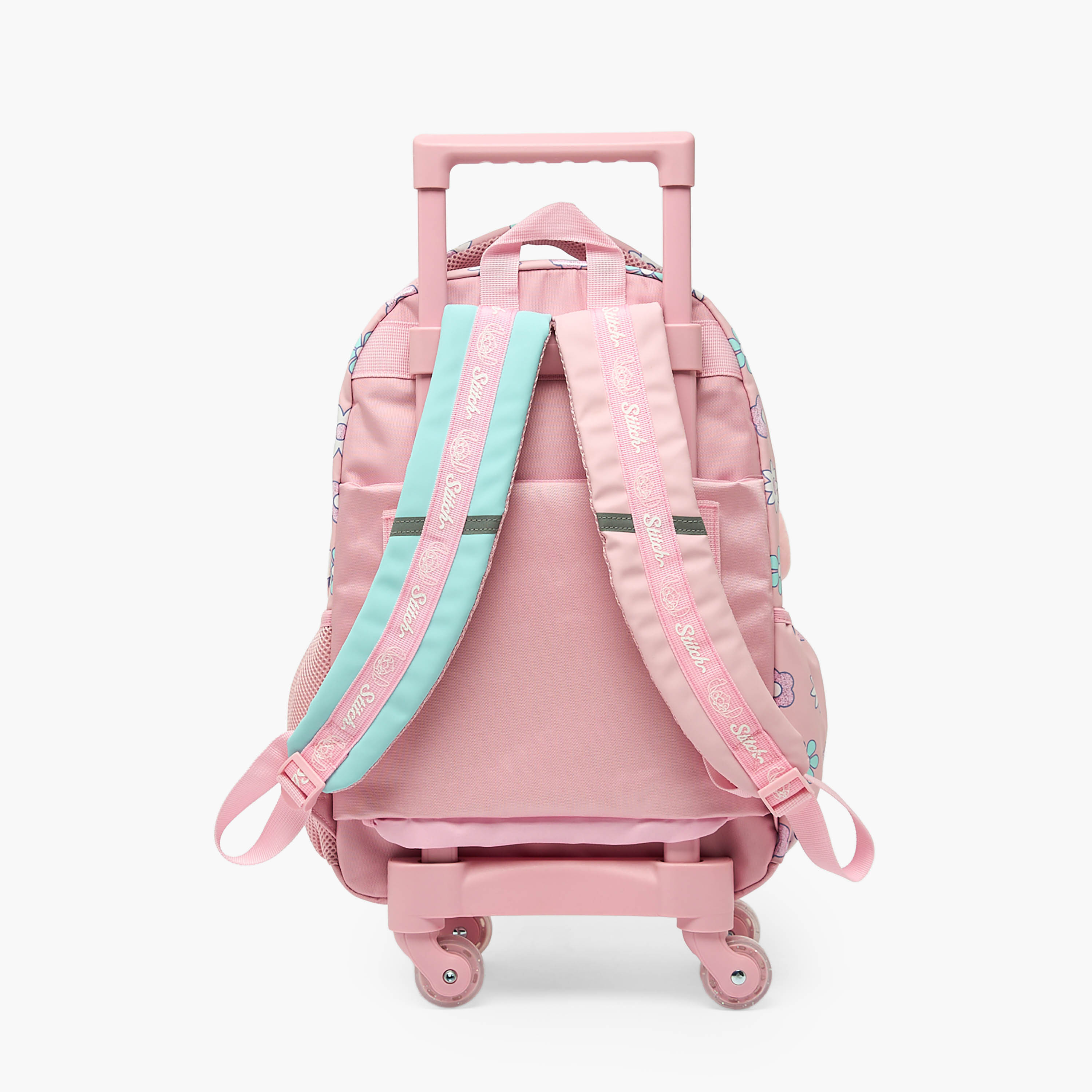 Disney Stitch and Angel Print Trolley Bag for Girls 5-8 Year with Durable Wheels - 16 inches-school-bagsandbackpacks-trolleybags-image-11