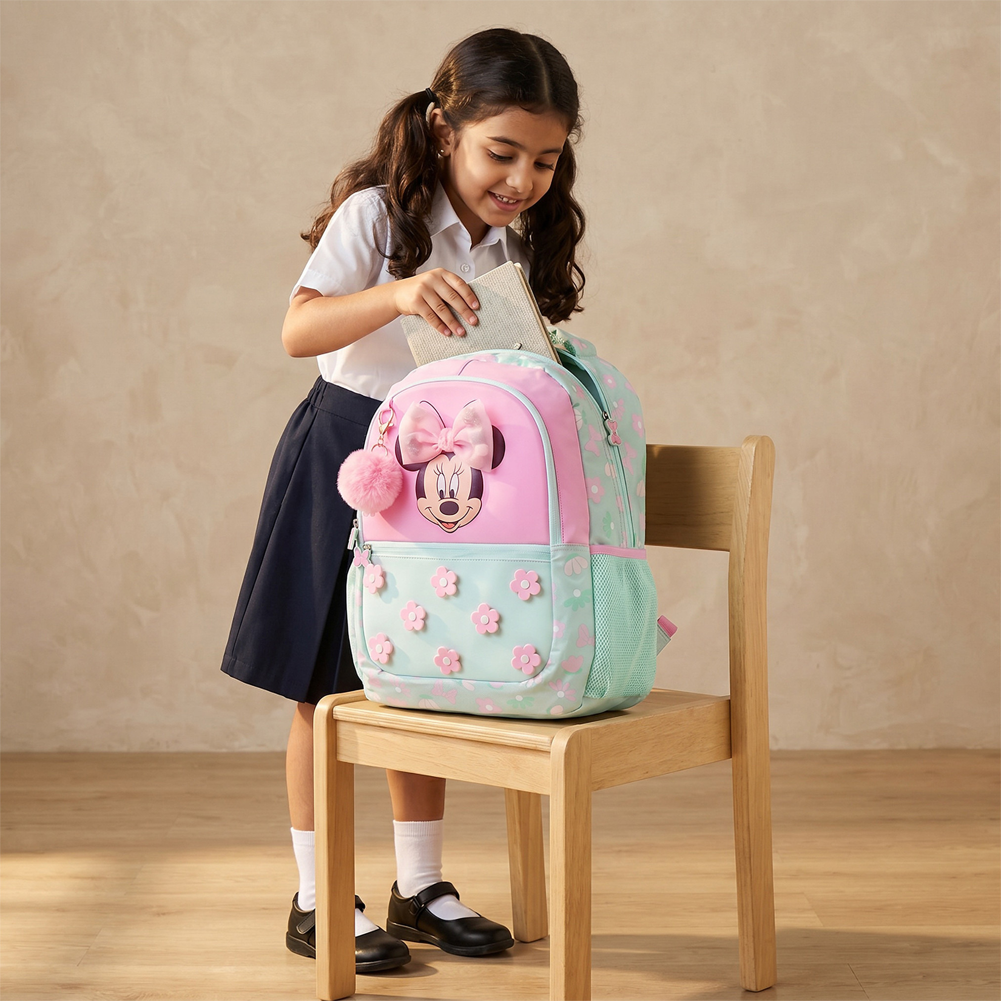 Disney Minnie Mouse Print Backpack for Girls 5-8 Years with Padded Straps - 16 inches-school-bagsandbackpacks-backpacks-image-2