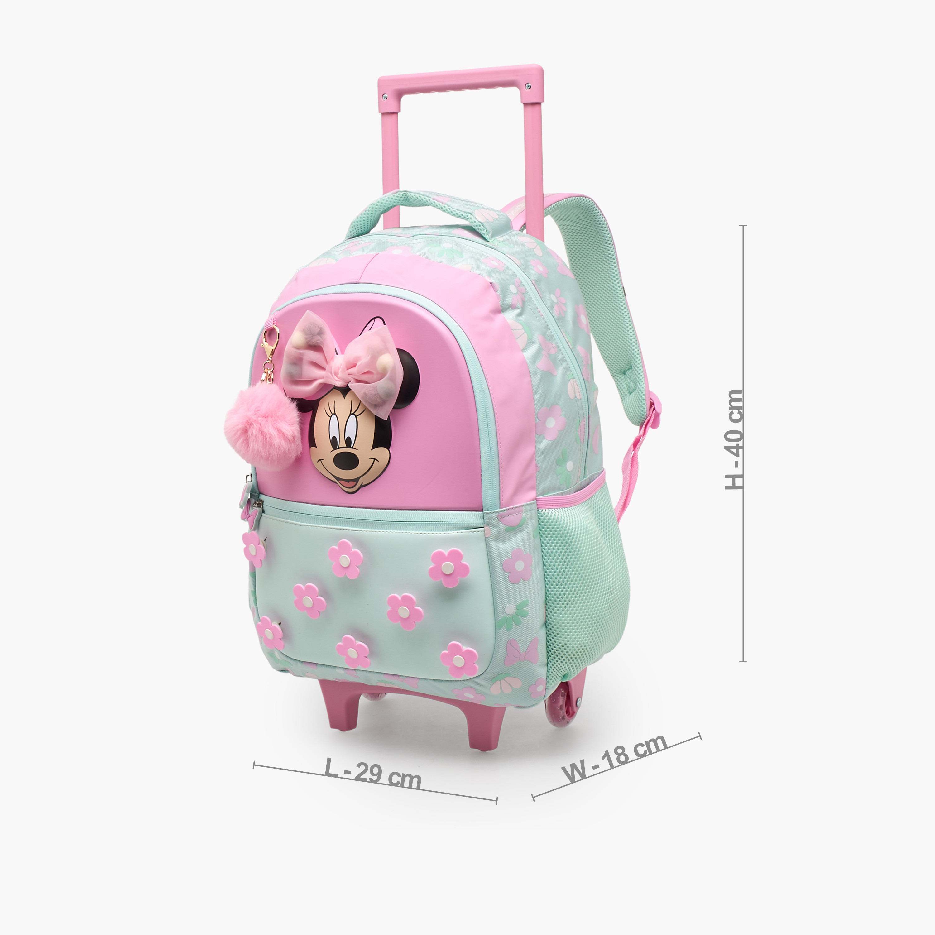 Disney Minnie Mouse Trolley Bag for Girls 5-8 Years with Retractable Handle - 16 inches-school-bagsandbackpacks-trolleybags-image-8