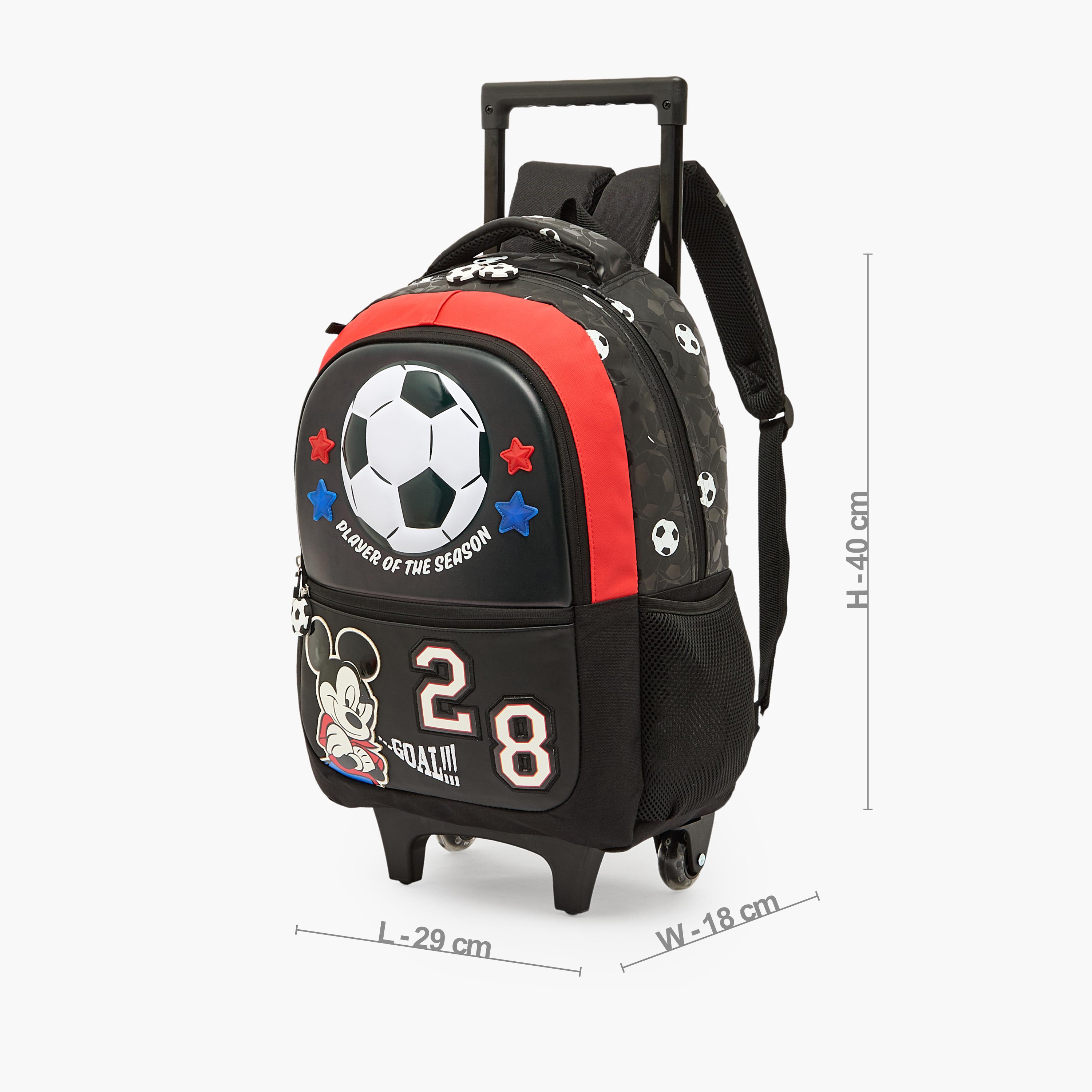 Disney Mickey Mouse Print Trolley Bag for Boys 5-8 Years with Durable Handle - 16 inches-school-bagsandbackpacks-trolleybags-image-9