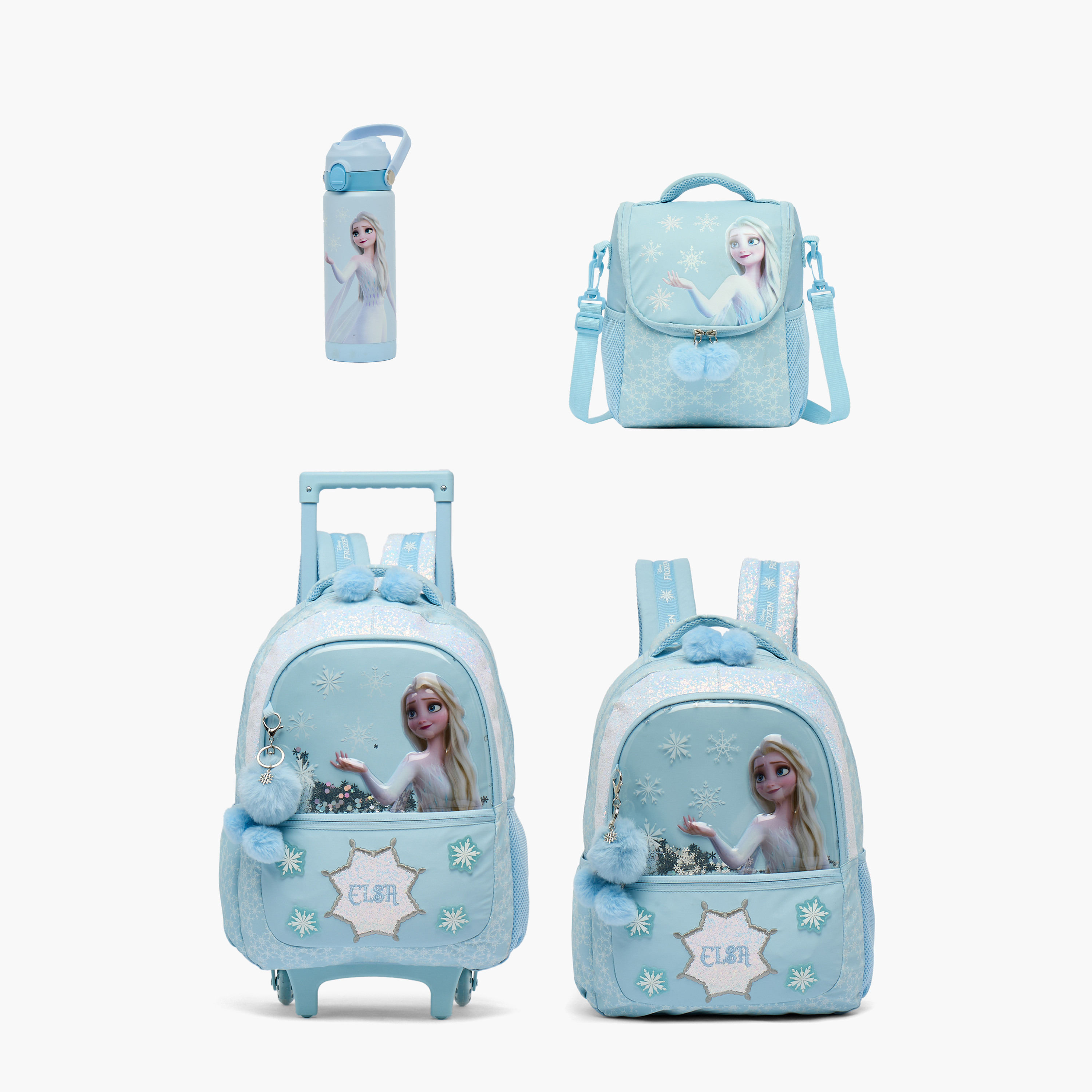 Disney Frozen Elsa Print Backpack for Girls 5-8 Years with Laptop Compartment - 16 inches-school-bagsandbackpacks-backpacks-image-12