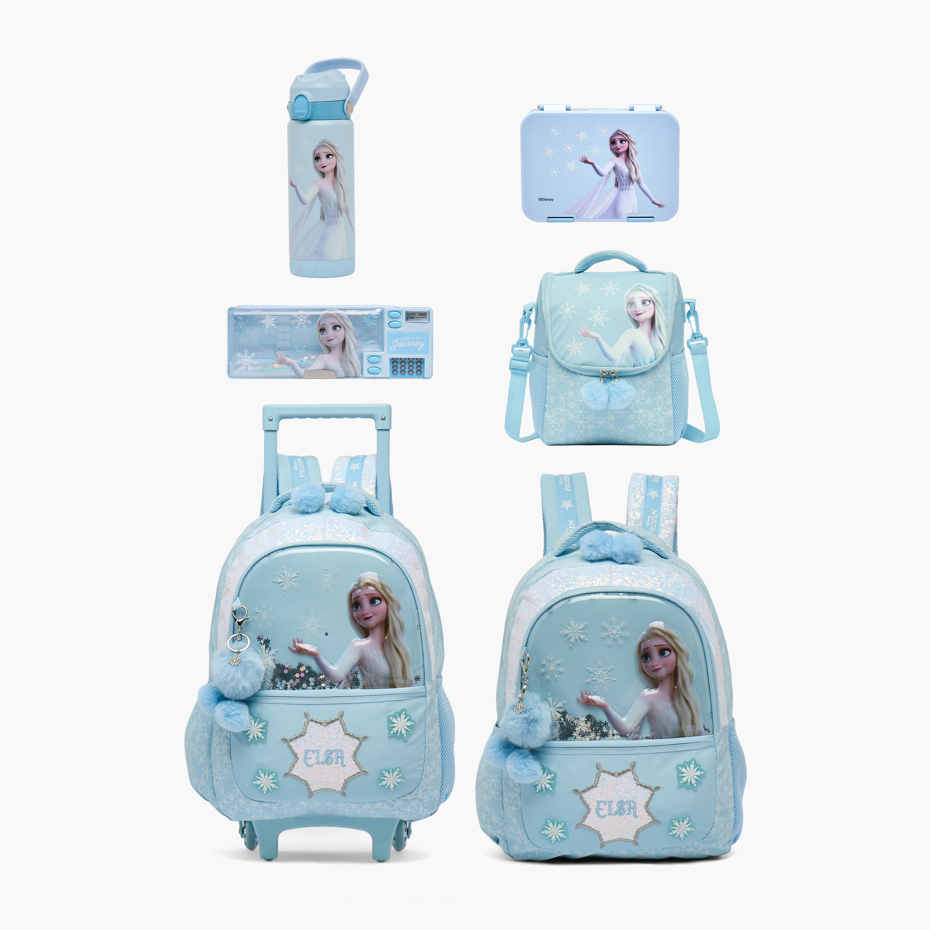 Disney Frozen Print Pencil Case with Calculator-school-stationery-pencilcases-image-11