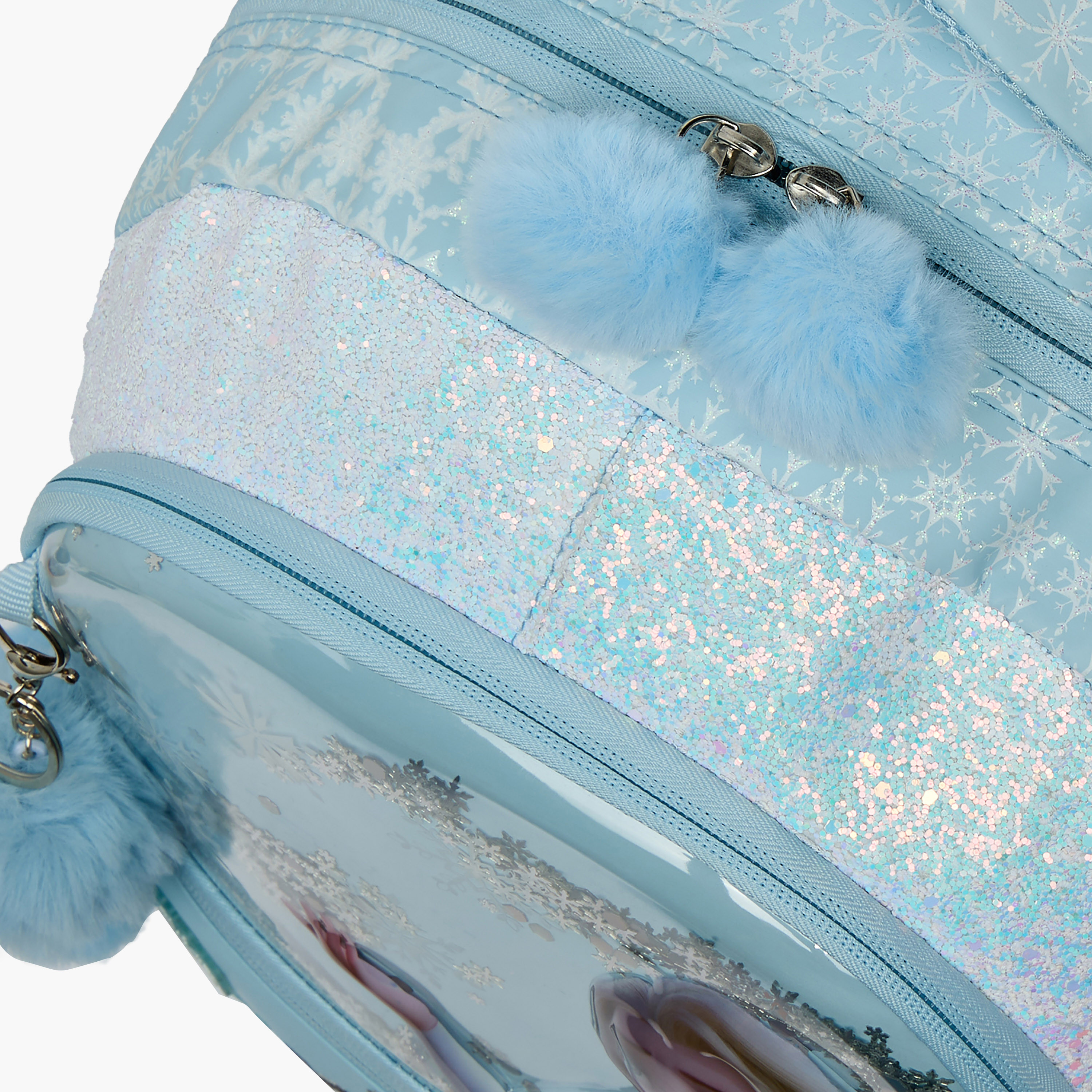 Disney Frozen Print Light Up Trolley Bag for Girls 5-8 Years Retractable Handle - 16 inches-school-bagsandbackpacks-trolleybags-image-5