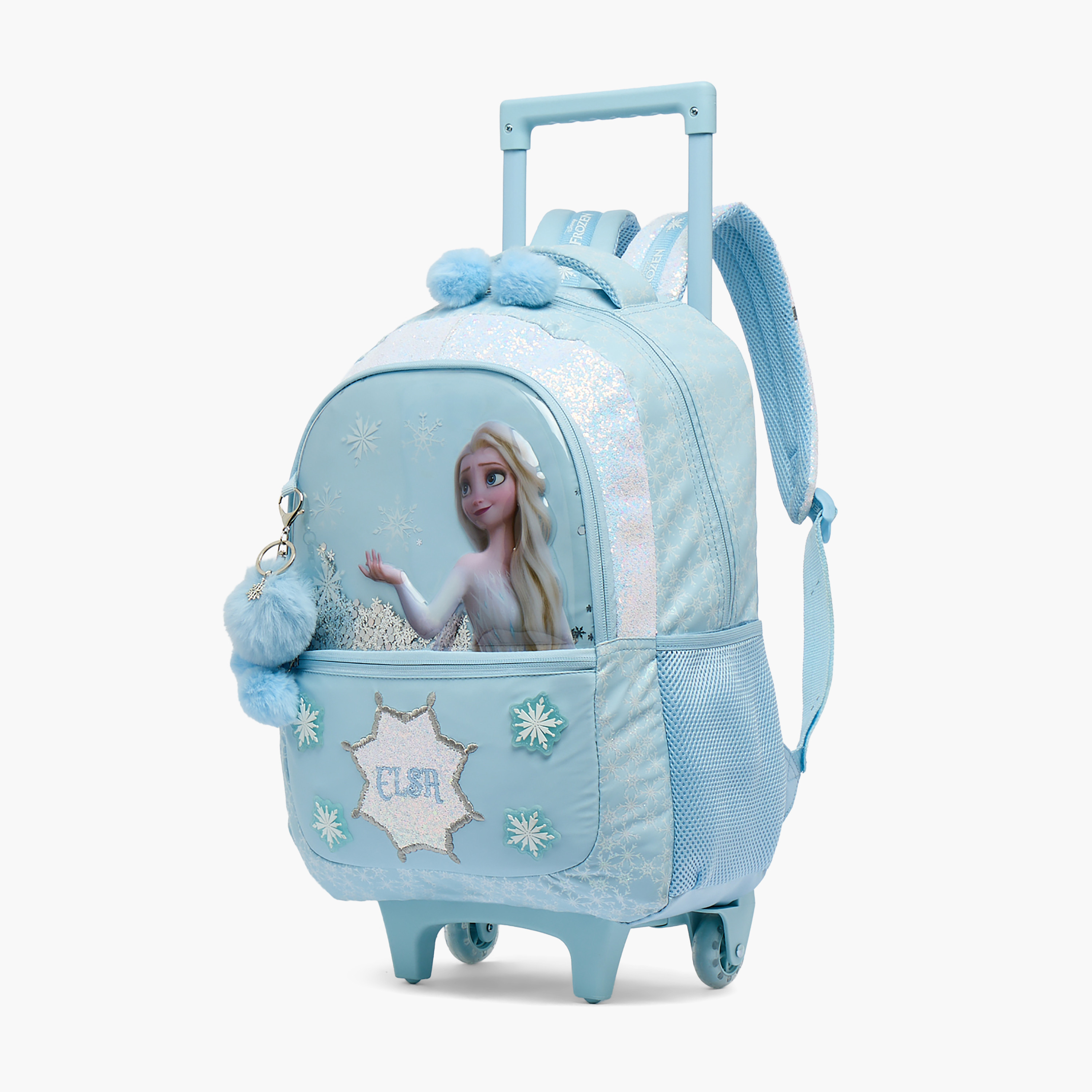 Disney Frozen Print Light Up Trolley Bag for Girls 5-8 Years Retractable Handle - 16 inches-school-bagsandbackpacks-trolleybags-image-7
