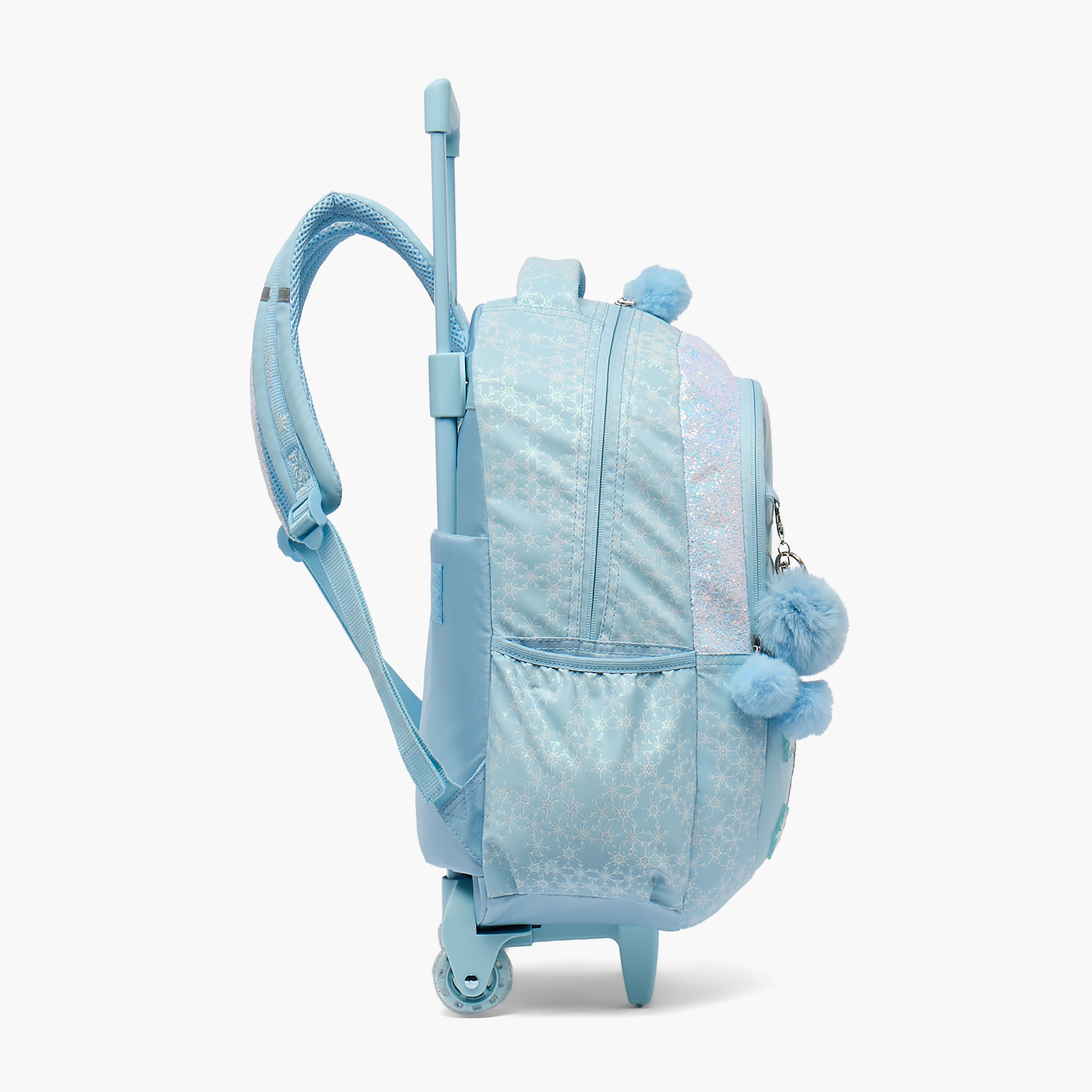 Disney Frozen Print Light Up Trolley Bag for Girls 5-8 Years Retractable Handle - 16 inches-school-bagsandbackpacks-trolleybags-image-8