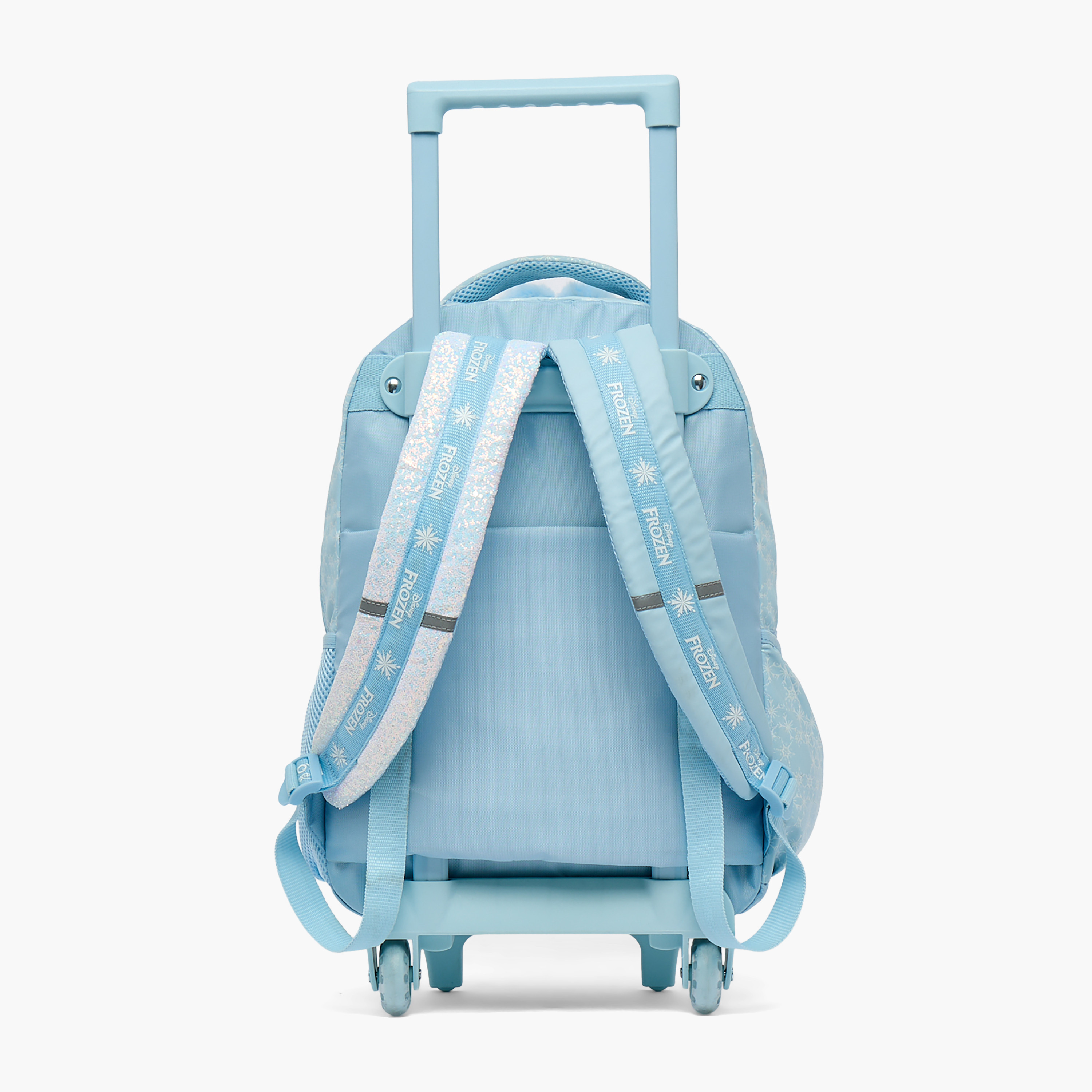 Disney Frozen Print Light Up Trolley Bag for Girls 5-8 Years Retractable Handle - 16 inches-school-bagsandbackpacks-trolleybags-image-9