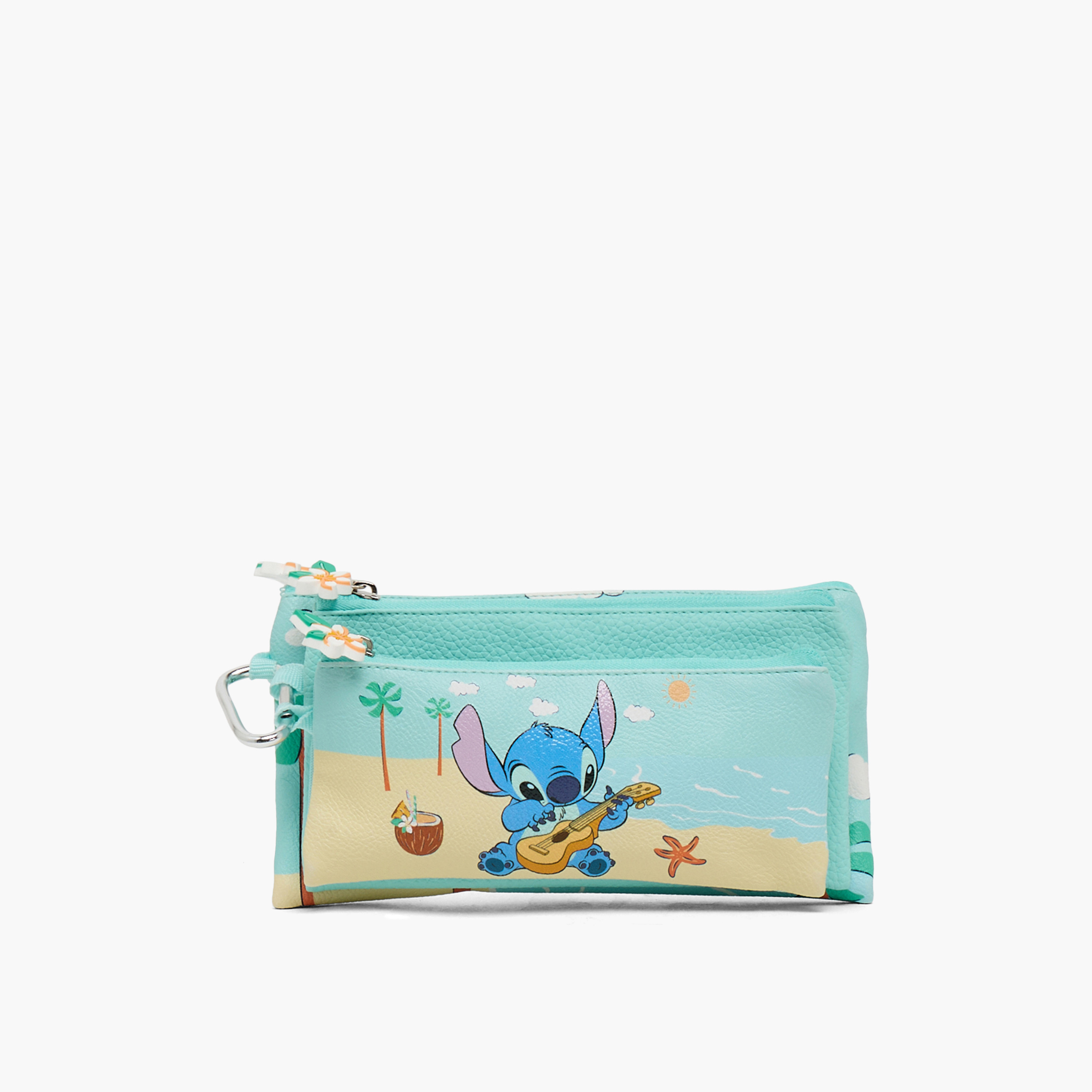 Disney Stitch Print Pencil Pouch with 3 Compartments-school-stationery-pencilcases-image-1