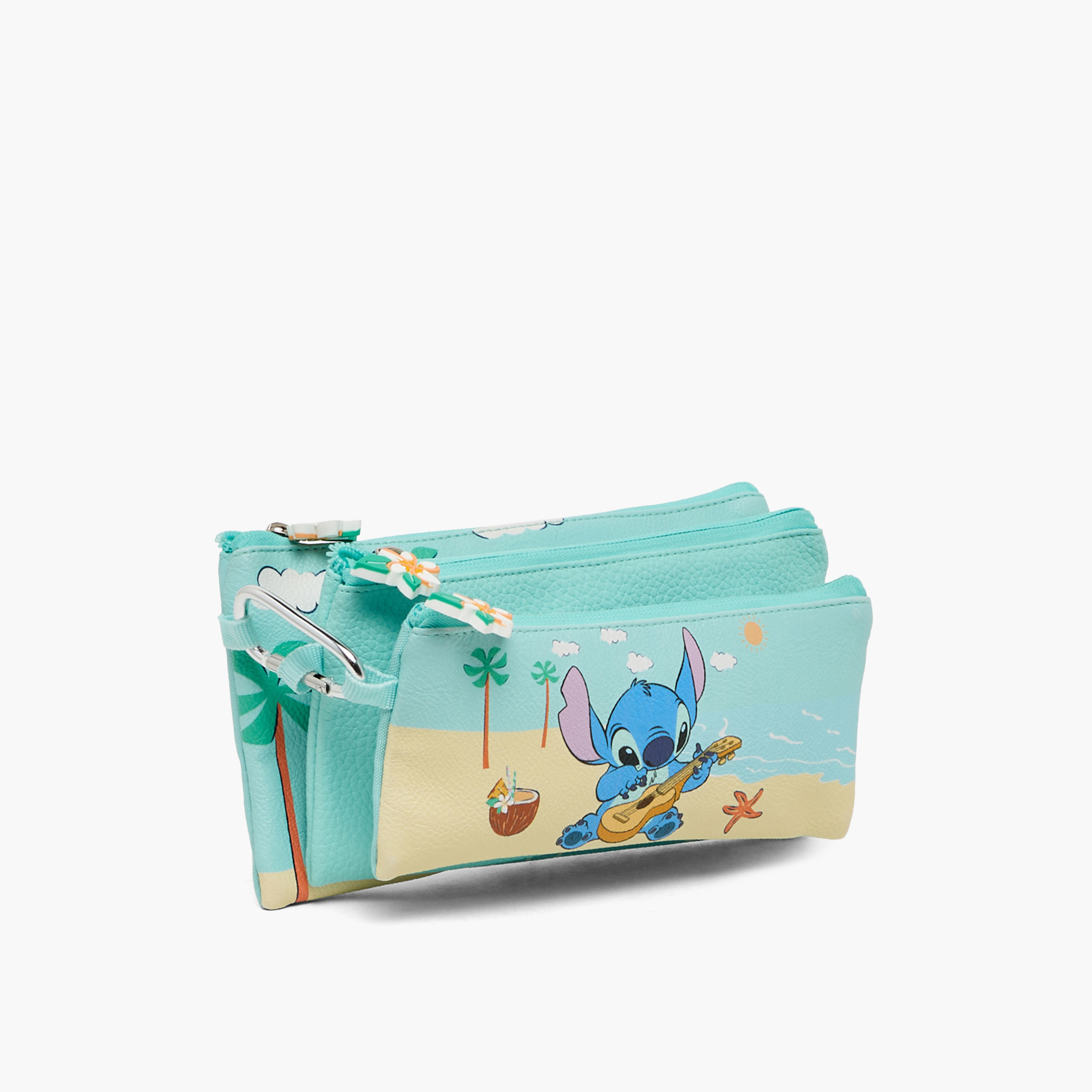 Disney Stitch Print Pencil Pouch with 3 Compartments-school-stationery-pencilcases-image-3