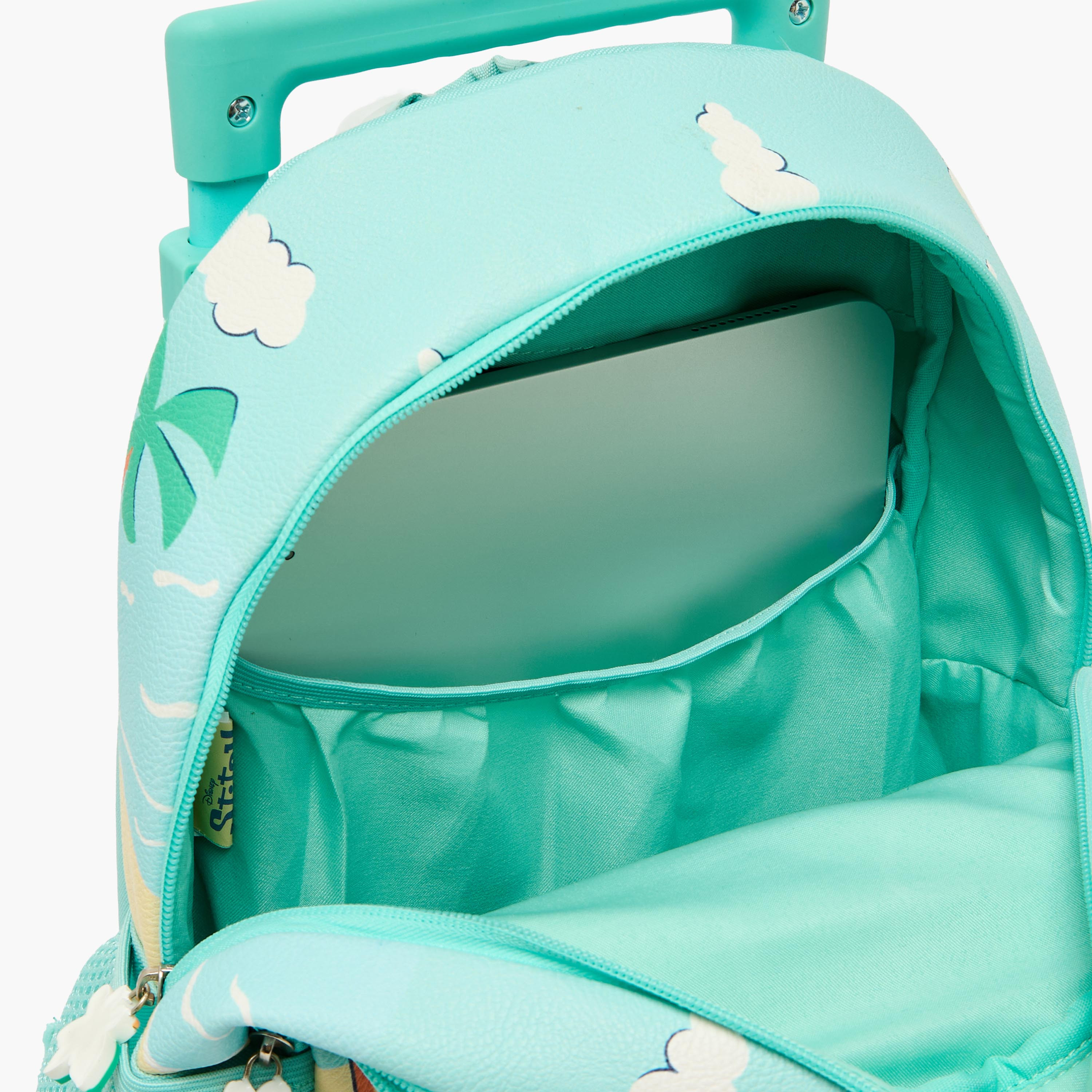 شنطة ترولي بتصميم ستيتش ومقبض قابل للسحب للبنات من 3 - 5 سنوات من ديزني - 14 بوصة-school-bagsandbackpacks-trolleybags-image-6