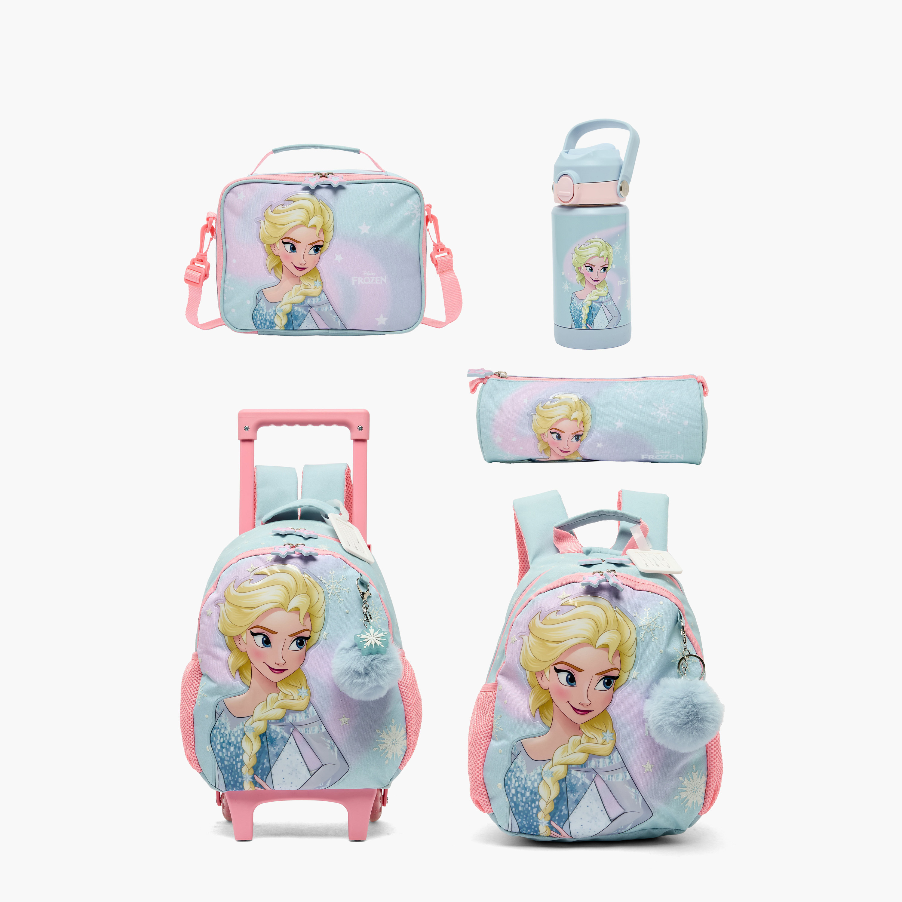 Disney Elsa Print Backpack for Girls 5-8 Years with Padded Shoulder Straps-school-bagsandbackpacks-backpacks-image-10