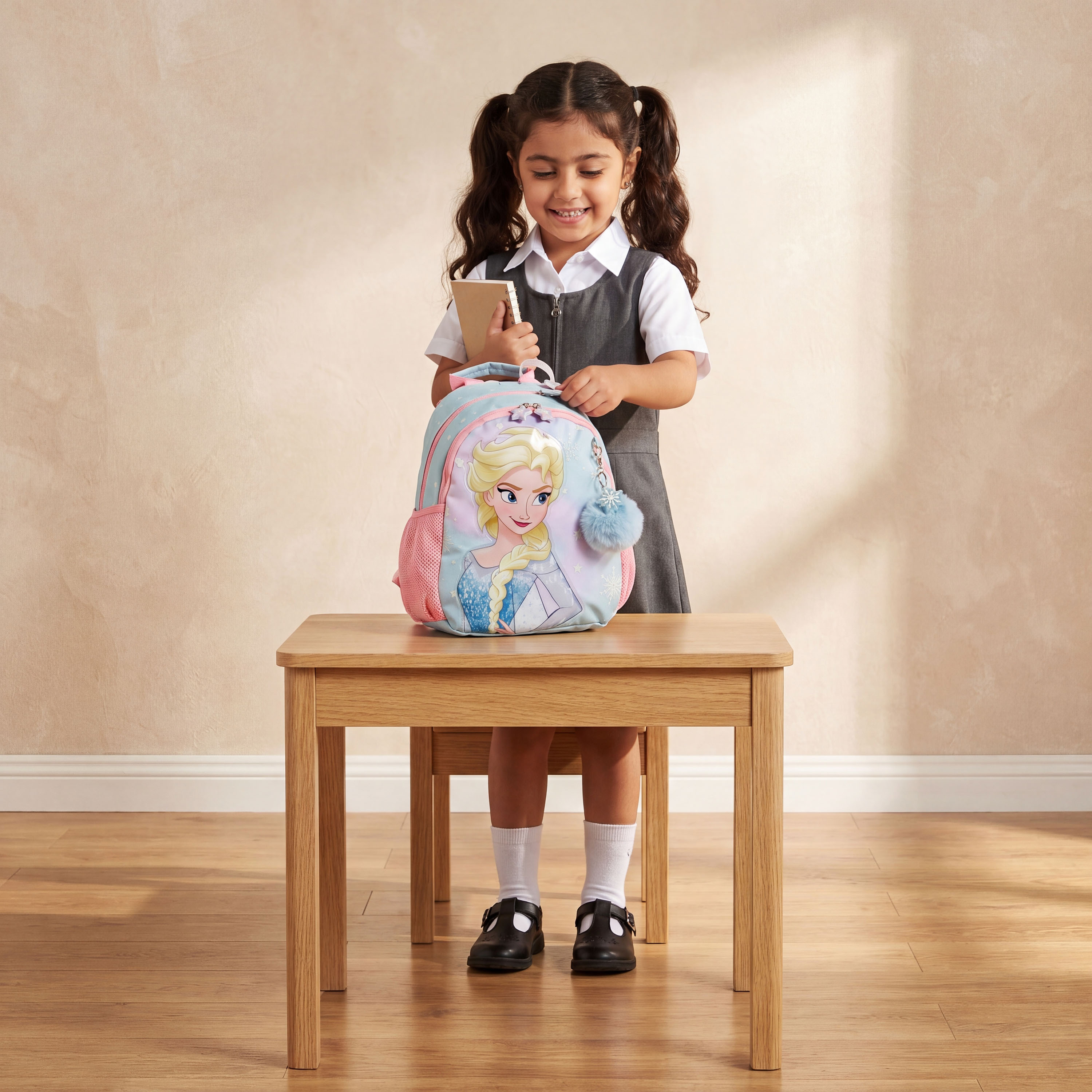 Disney Elsa Print Backpack for Girls 5-8 Years with Padded Shoulder Straps-school-bagsandbackpacks-backpacks-image-3