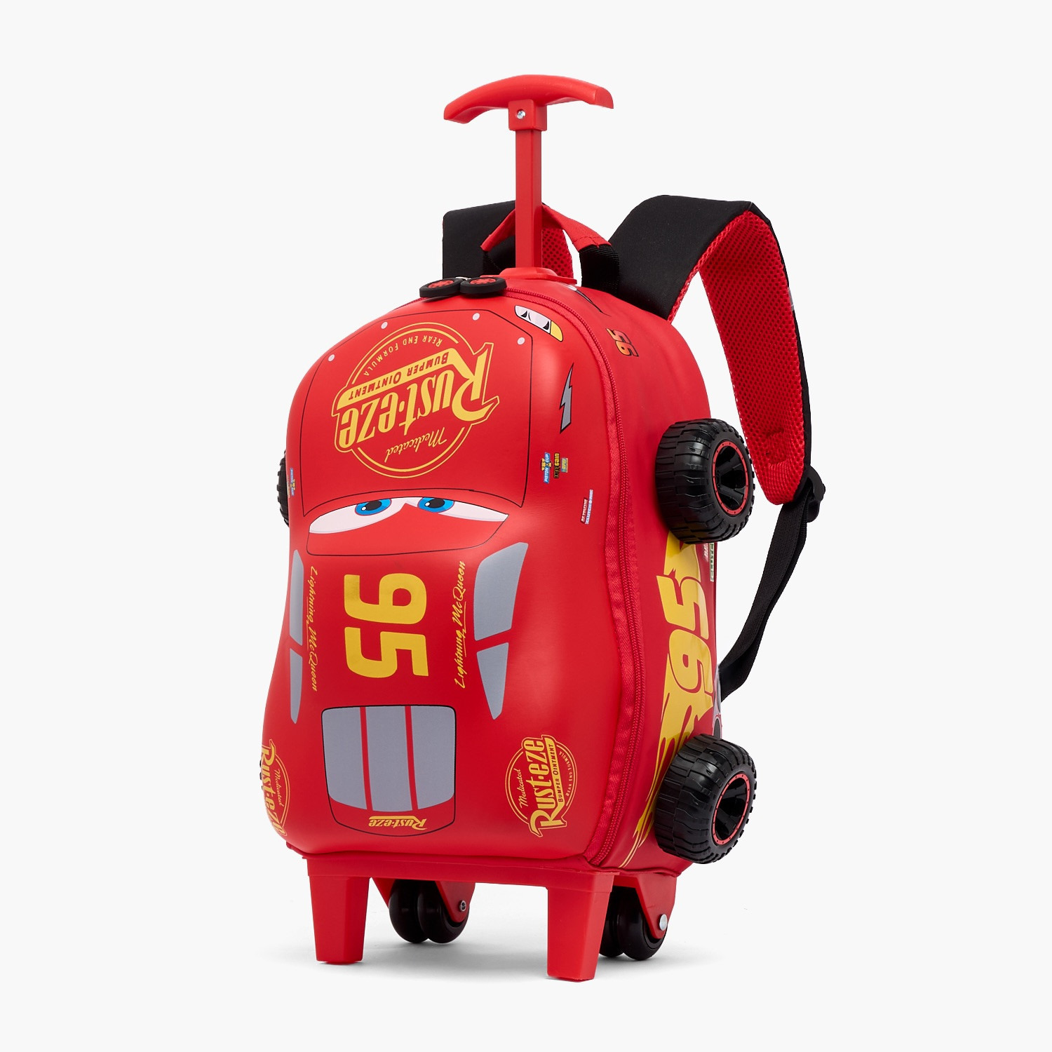 Disney Cars Print Trolley Bag for Boys 3-5 Years Retractable Handle - 14 inches-school-bagsandbackpacks-trolleybags-image-8