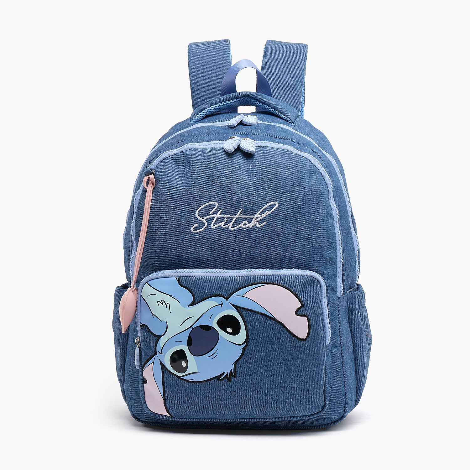 شنطة ظهر بطبعة ستيتش للبنات من 8-12 سنة مع أحزمة مبطنة من ديزني - 17 بوصة-school-bagsandbackpacks-backpacks-image-2
