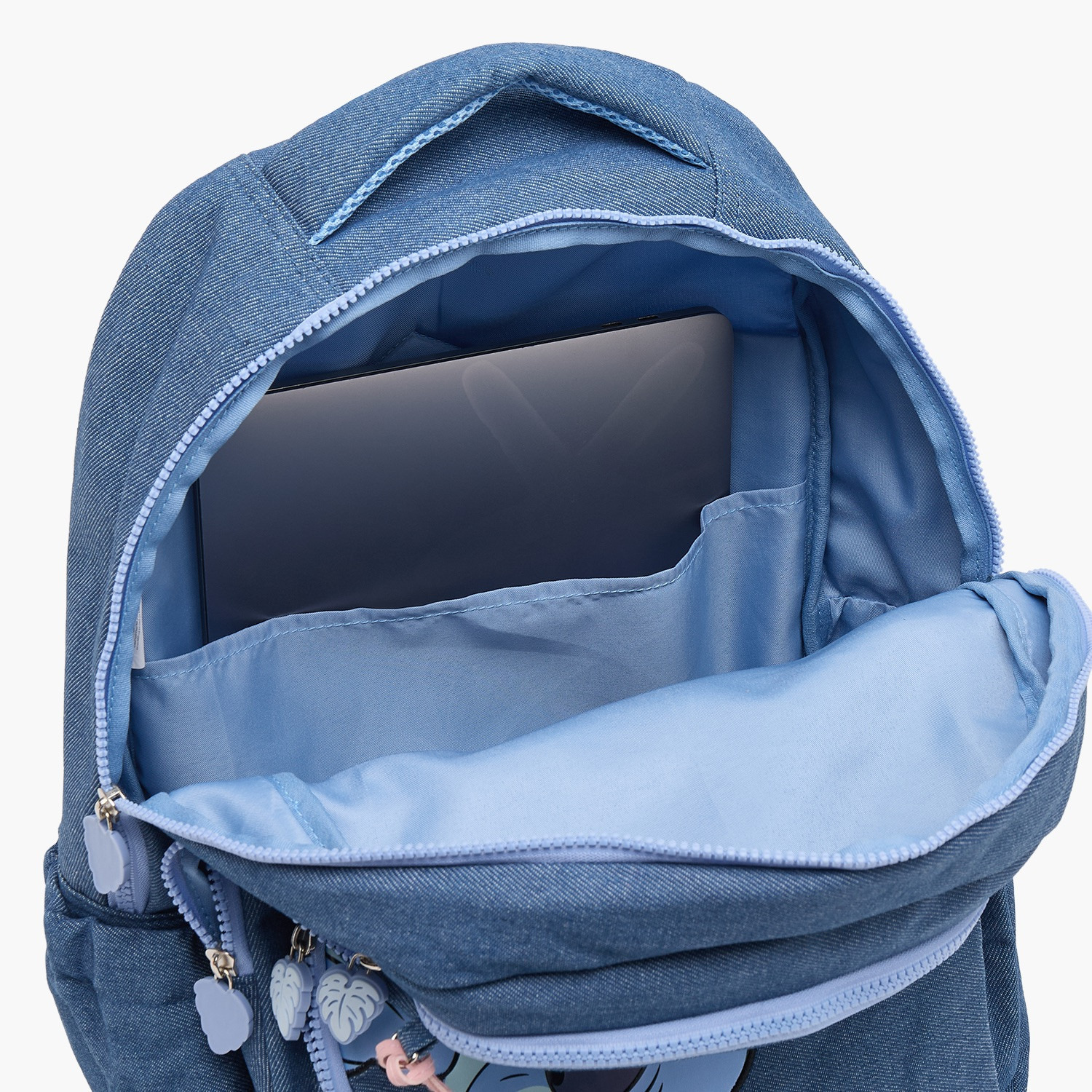 شنطة ظهر بطبعة ستيتش للبنات من 8-12 سنة مع أحزمة مبطنة من ديزني - 17 بوصة-school-bagsandbackpacks-backpacks-image-7