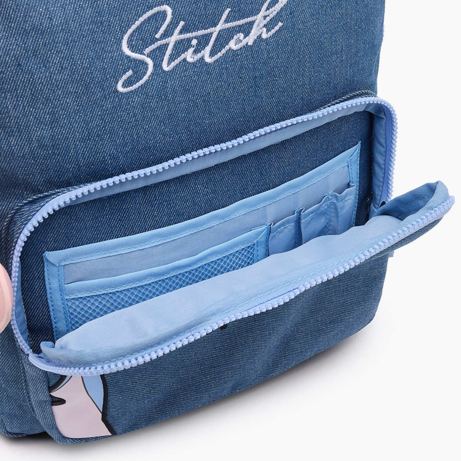 شنطة ظهر بطبعة ستيتش للبنات من 8-12 سنة مع أحزمة مبطنة من ديزني - 17 بوصة-school-bagsandbackpacks-backpacks-image-8