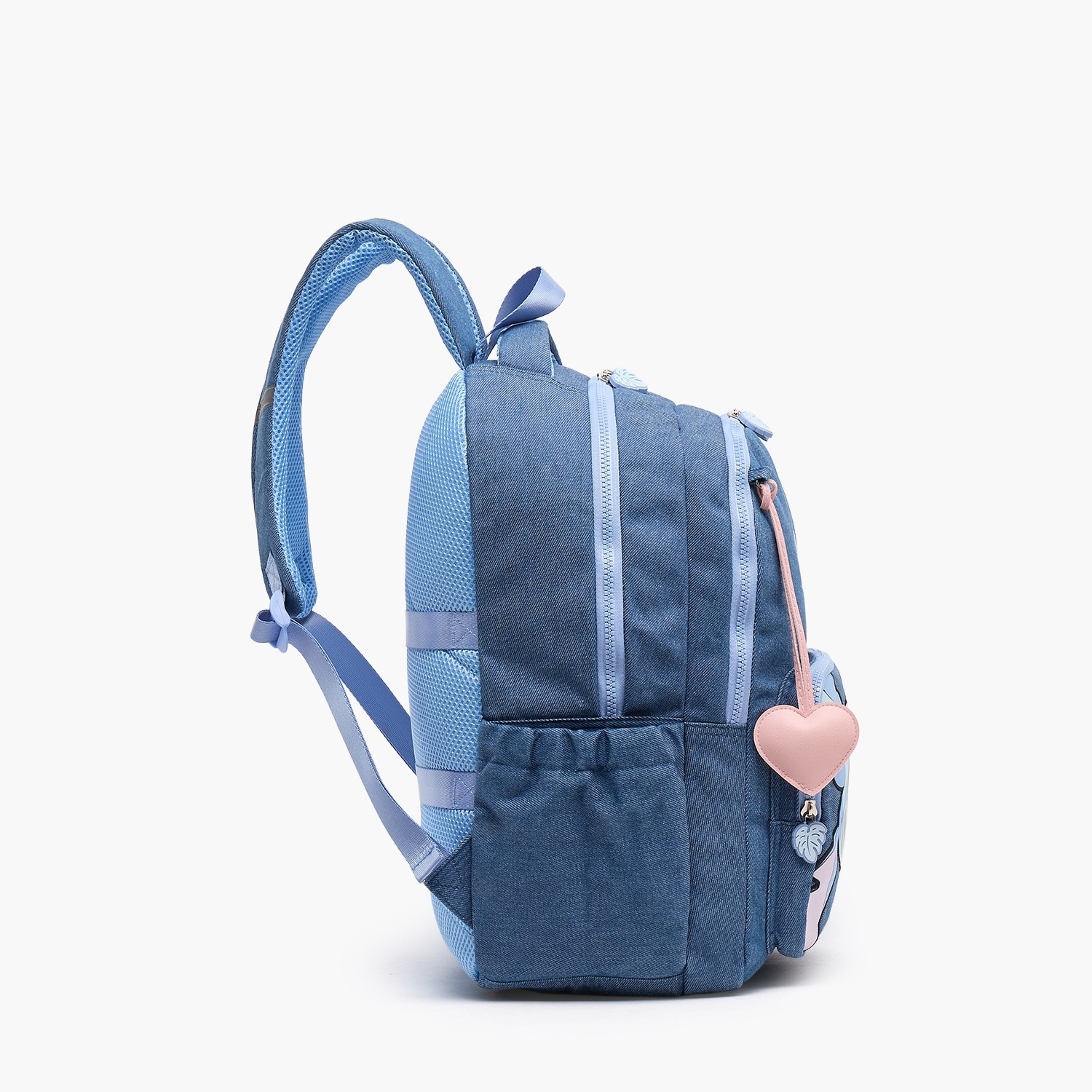 شنطة ظهر بطبعة ستيتش للبنات من 8-12 سنة مع أحزمة مبطنة من ديزني - 17 بوصة-school-bagsandbackpacks-backpacks-image-10