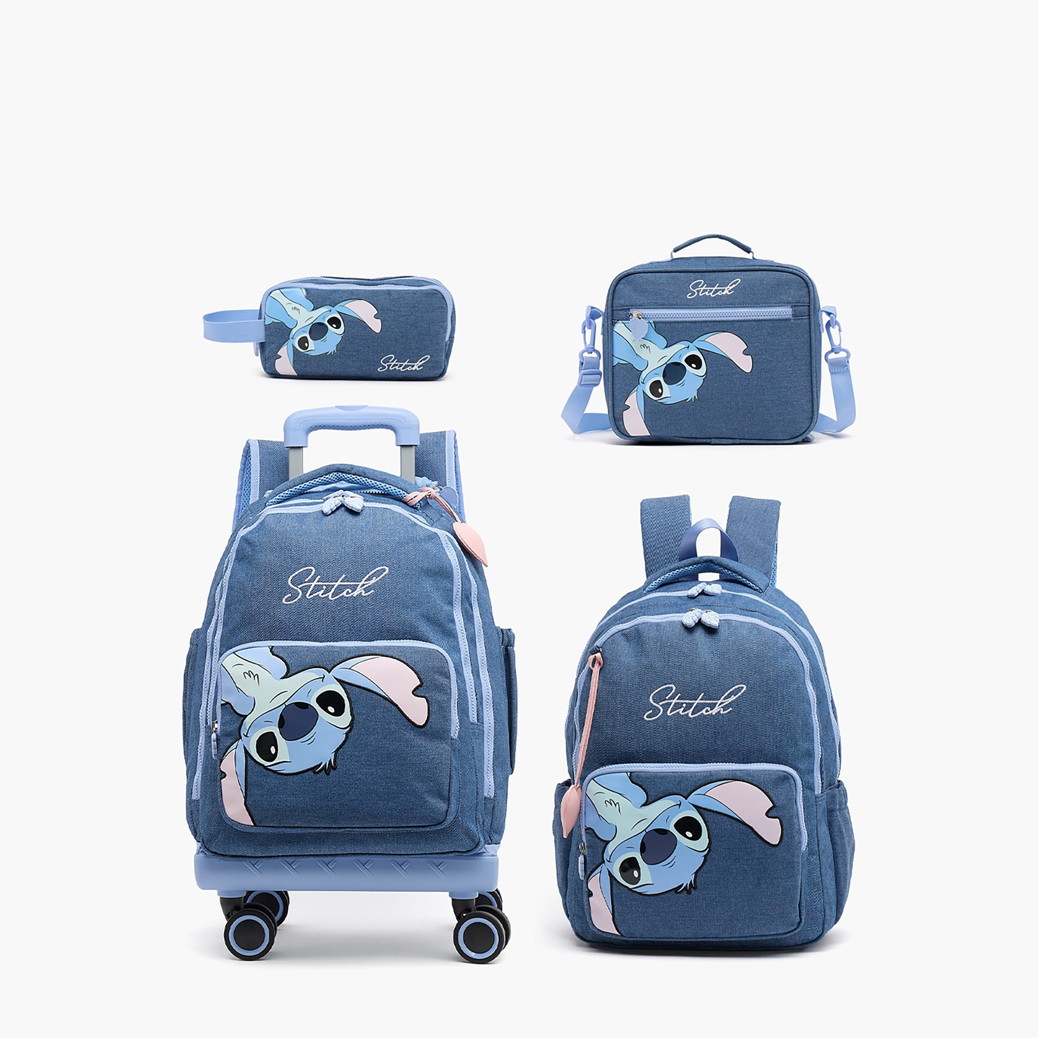 Disney Stitch Print Pencil Pouch with 2 Compartment-school-stationery-pencilcases-image-9