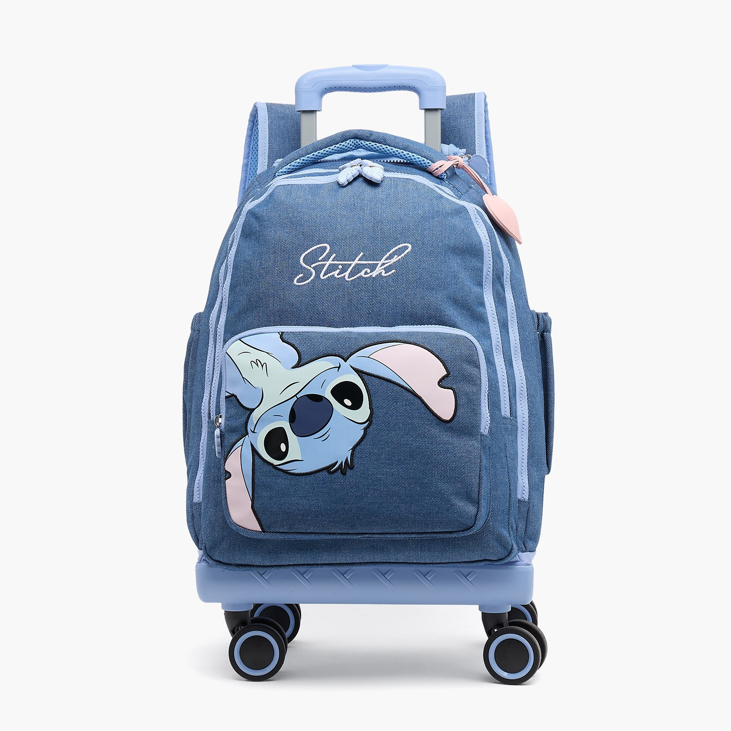Disney Stitch Print Trolley Bag for Girls 8-12 Years Retractable Handle - 18 inches-school-bagsandbackpacks-trolleybags-image-2