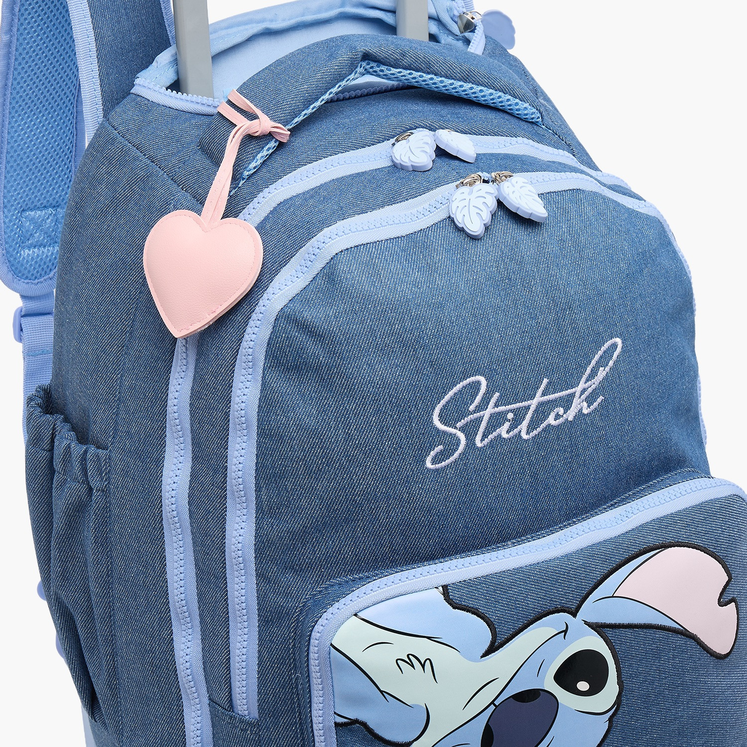 Disney Stitch Print Trolley Bag for Girls 8-12 Years Retractable Handle - 18 inches-school-bagsandbackpacks-trolleybags-image-3