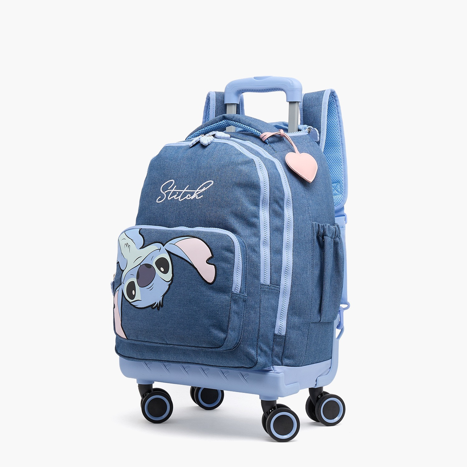 Disney Stitch Print Trolley Bag for Girls 8-12 Years Retractable Handle - 18 inches-school-bagsandbackpacks-trolleybags-image-7