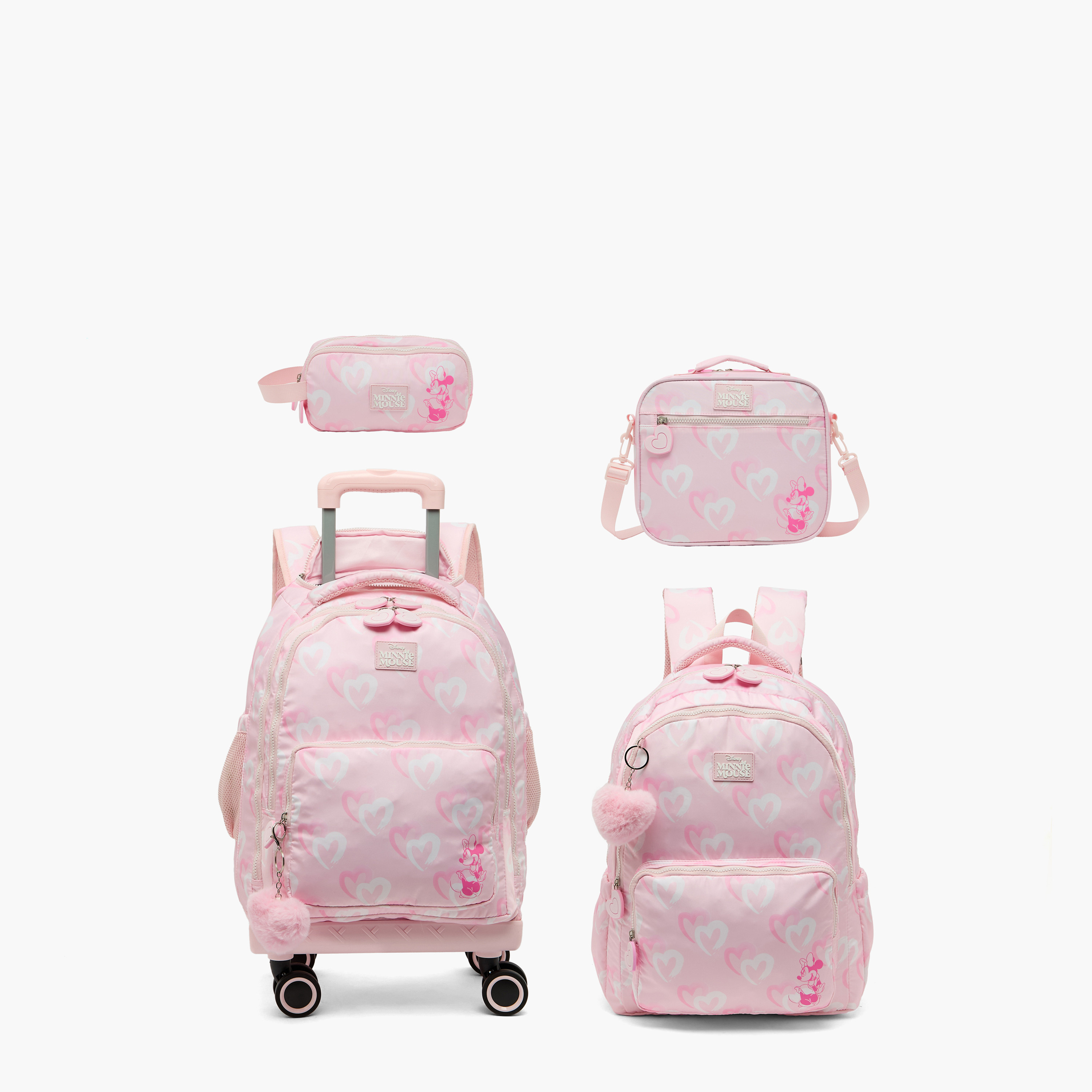 Disney Minnie Mouse Print Trolley Bag for Girls 8-13 Years with Retractable Handle - 18 inches-school-bagsandbackpacks-trolleybags-image-15