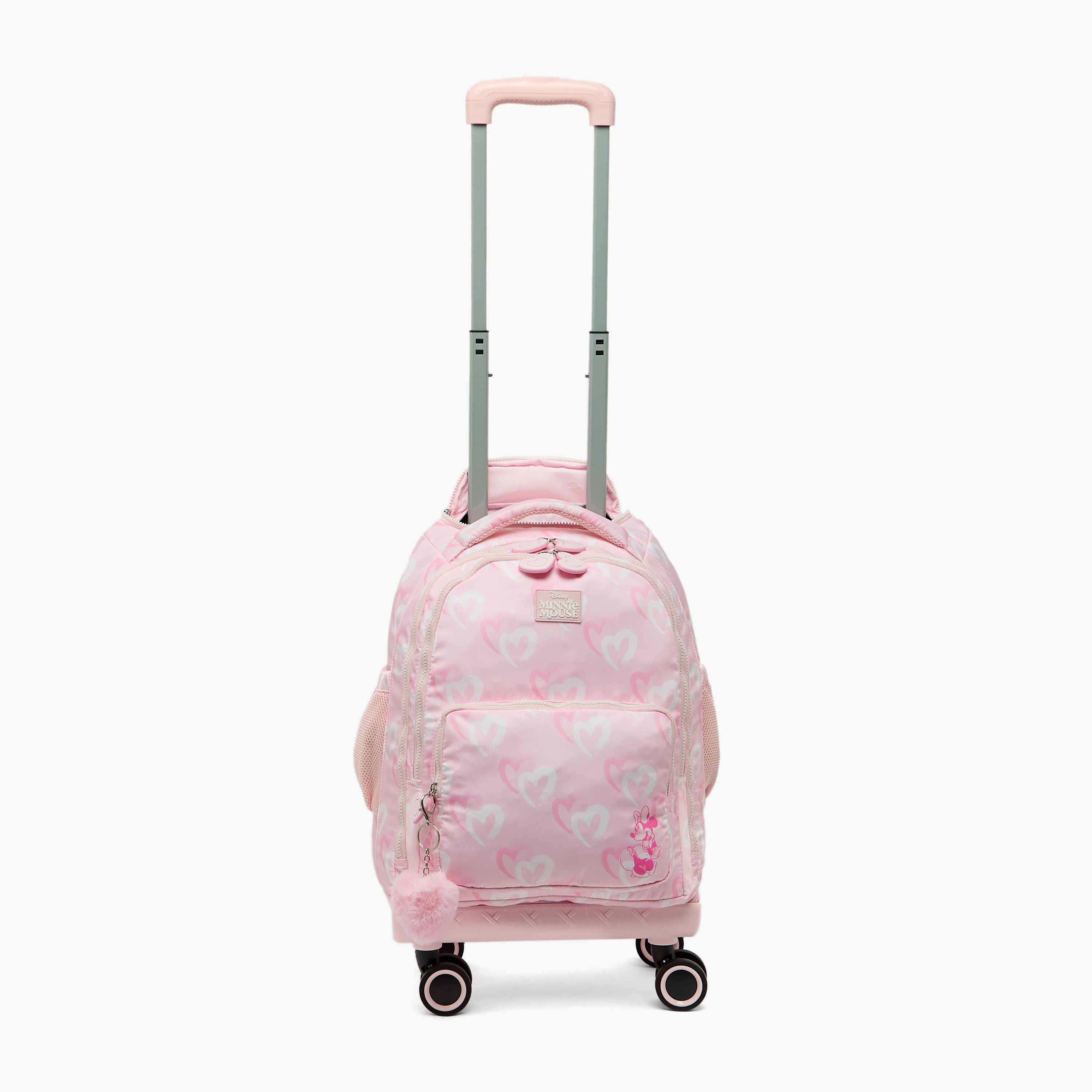 Disney Minnie Mouse Print Trolley Bag for Girls 8-13 Years with Retractable Handle - 18 inches-school-bagsandbackpacks-trolleybags-image-3