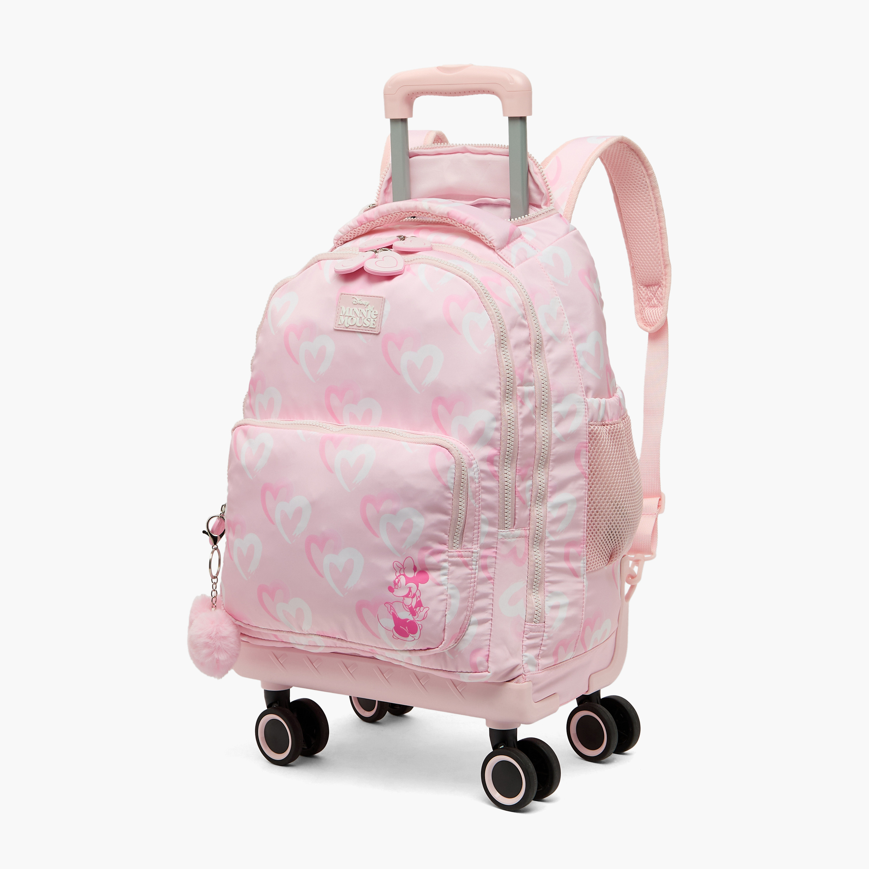 Disney Minnie Mouse Print Trolley Bag for Girls 8-13 Years with Retractable Handle - 18 inches-school-bagsandbackpacks-trolleybags-image-10